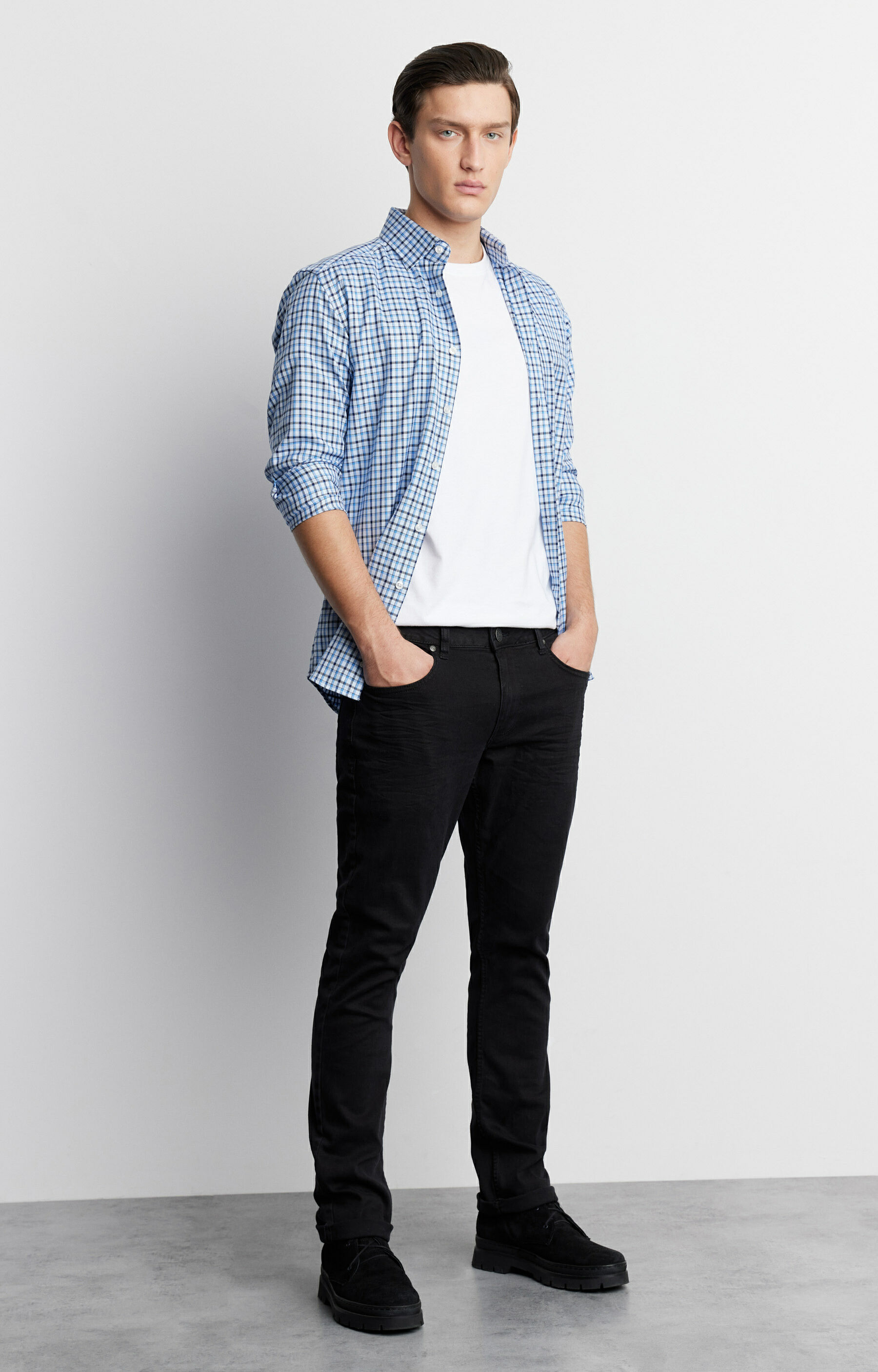 Koszula slim fit z bawełny Two Ply