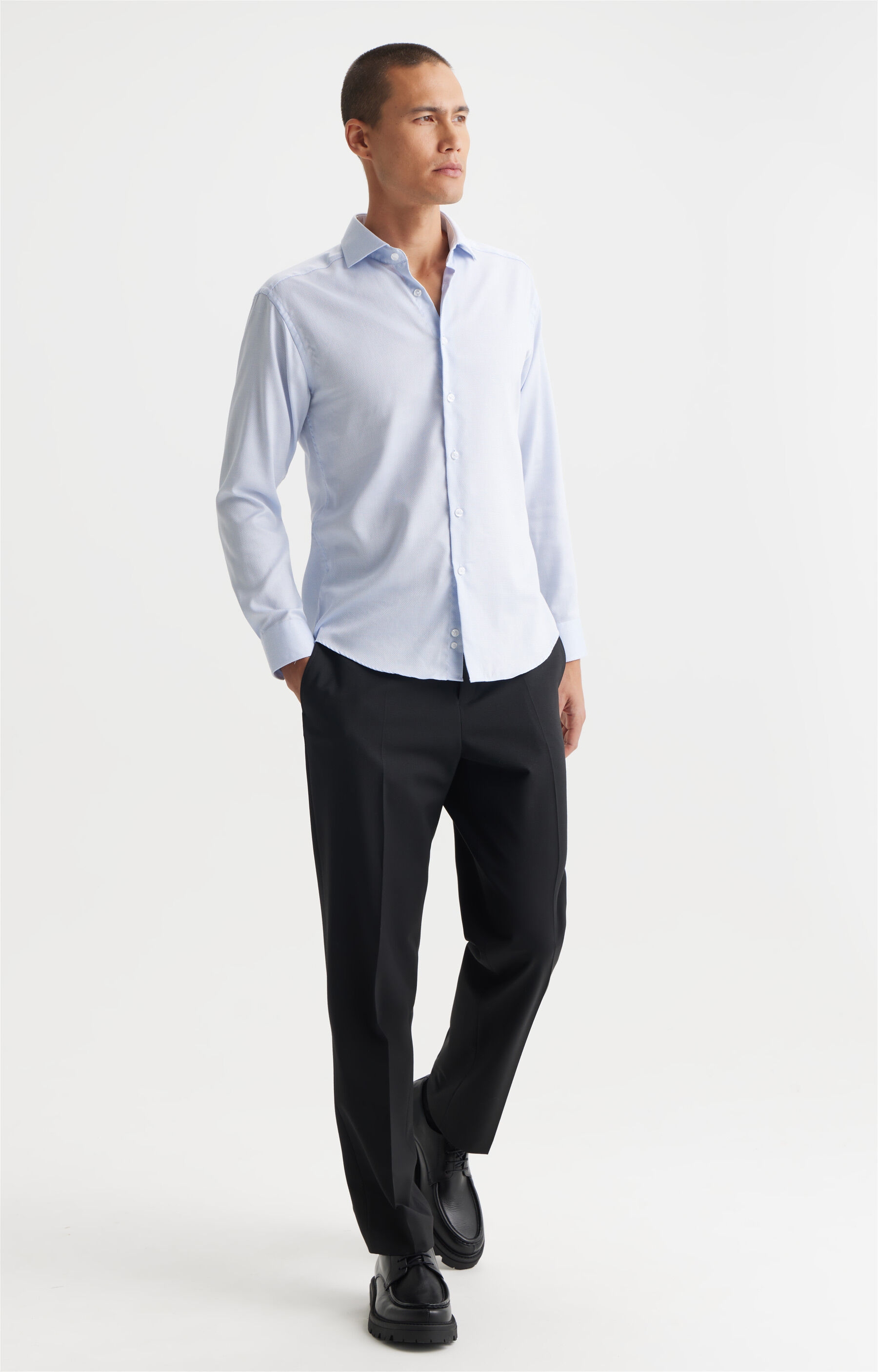 Koszula slim fit w mikrowzór