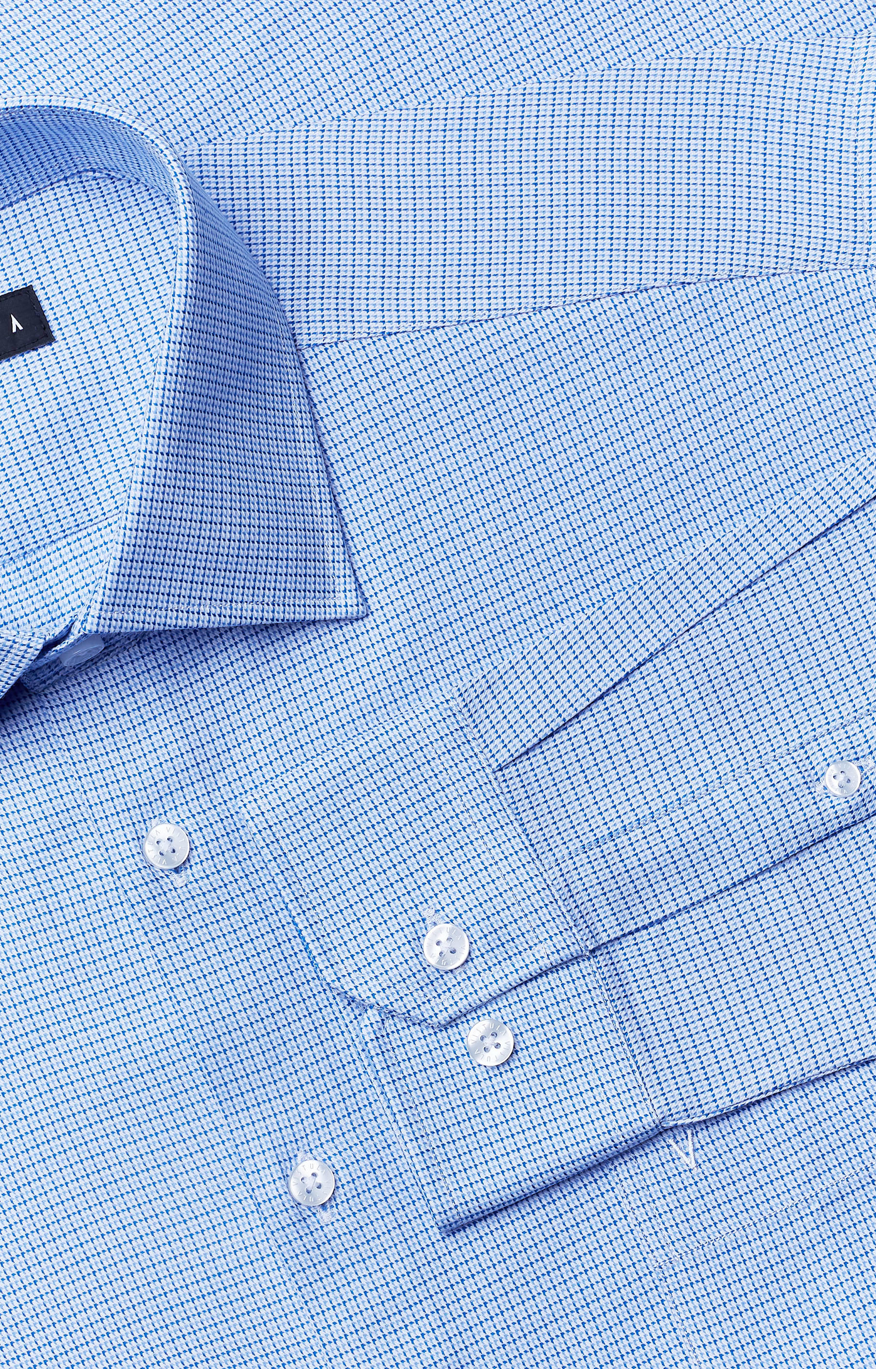 Koszula w mikrowzór z włoskim kołnierzem - 5