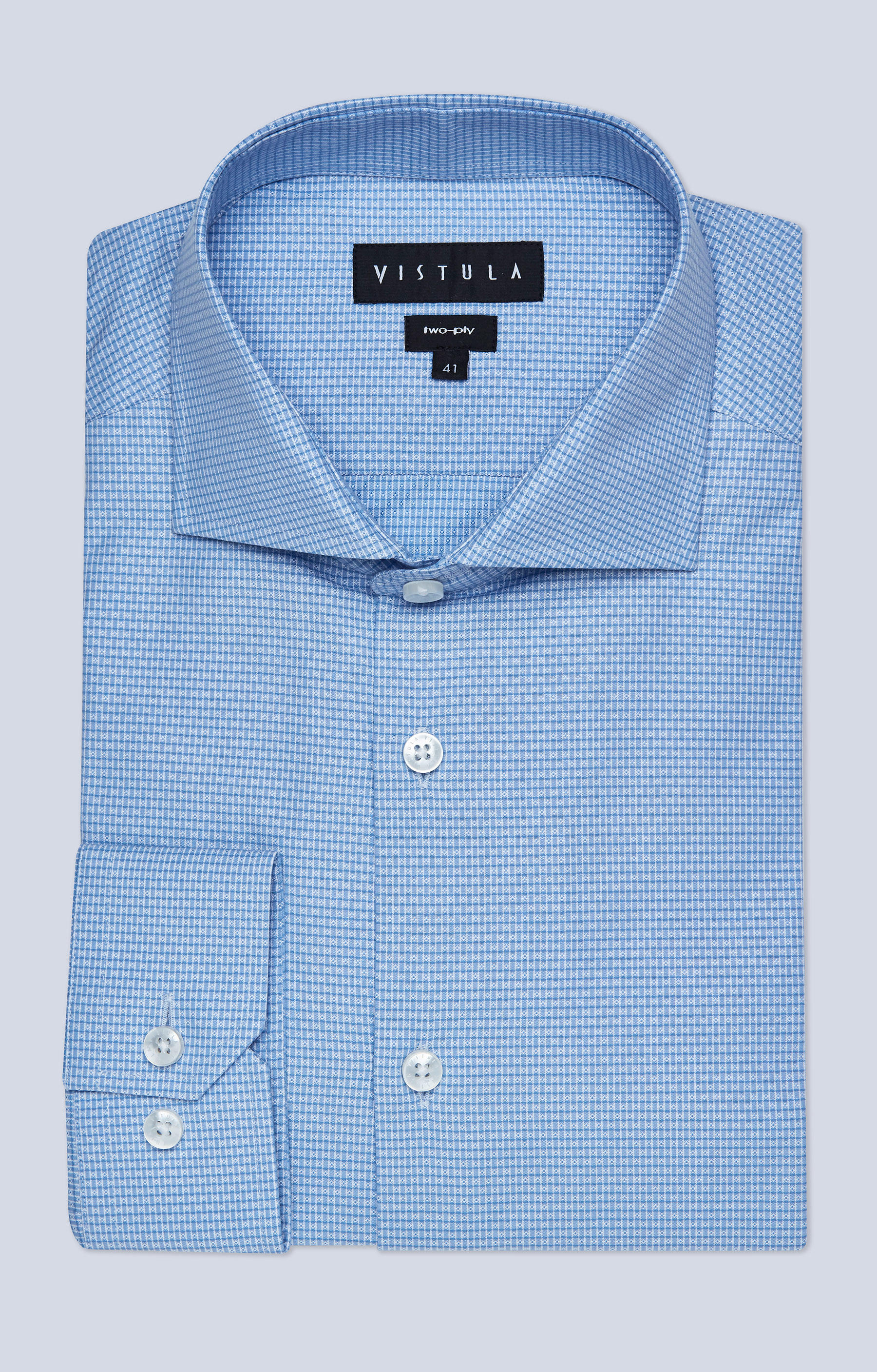 Swobodna koszula w mikrowzór z włoskim kołnierzem - 4