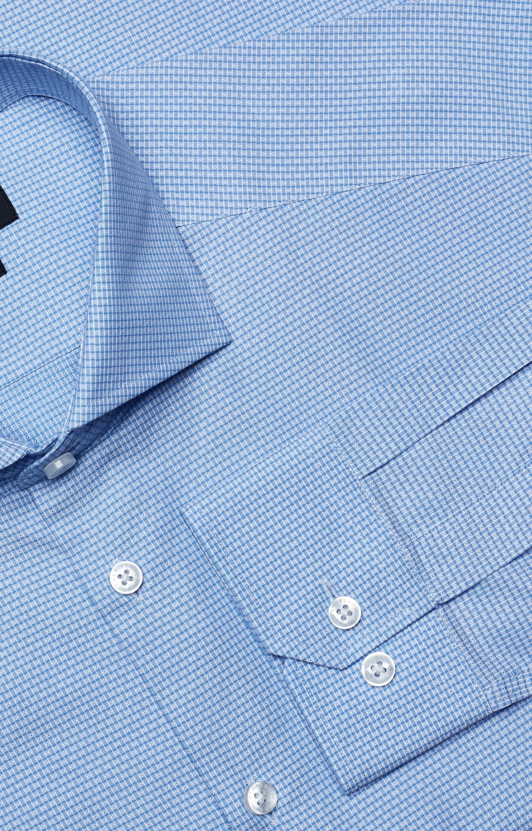 Koszula w mikrowzór z włoskim kołnierzem - 5