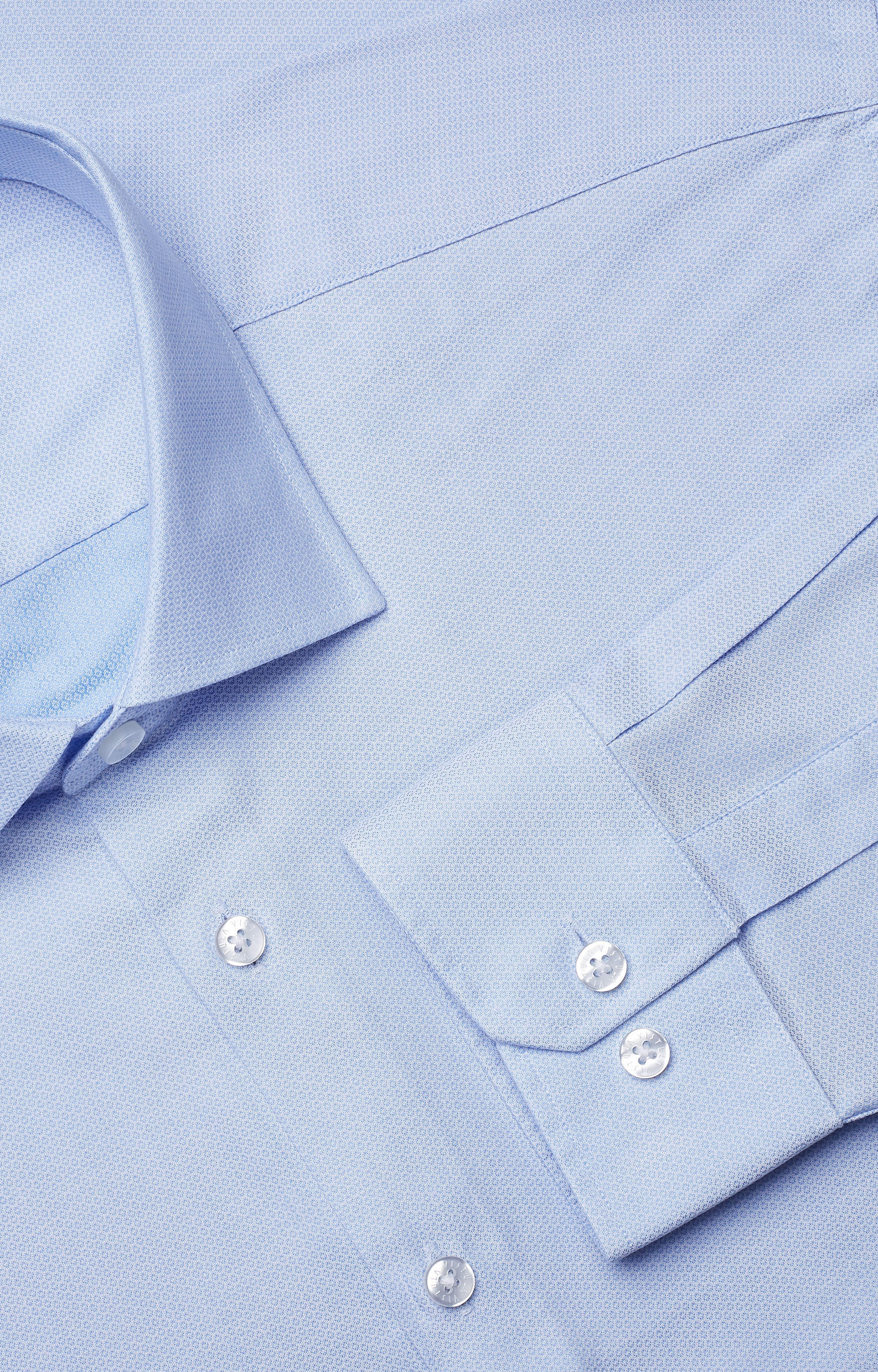 Luźna koszula w mikrowzór z włoskim kołnierzem - 5