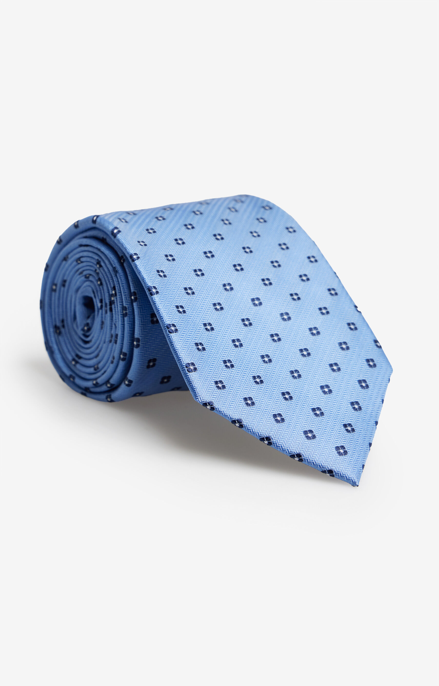 Jedwabny krawat w kwiatowy wzór