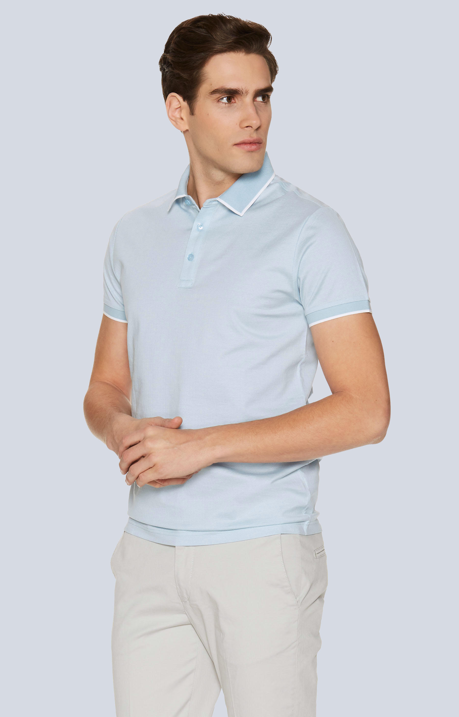 Polo z merceryzowanej bawełny