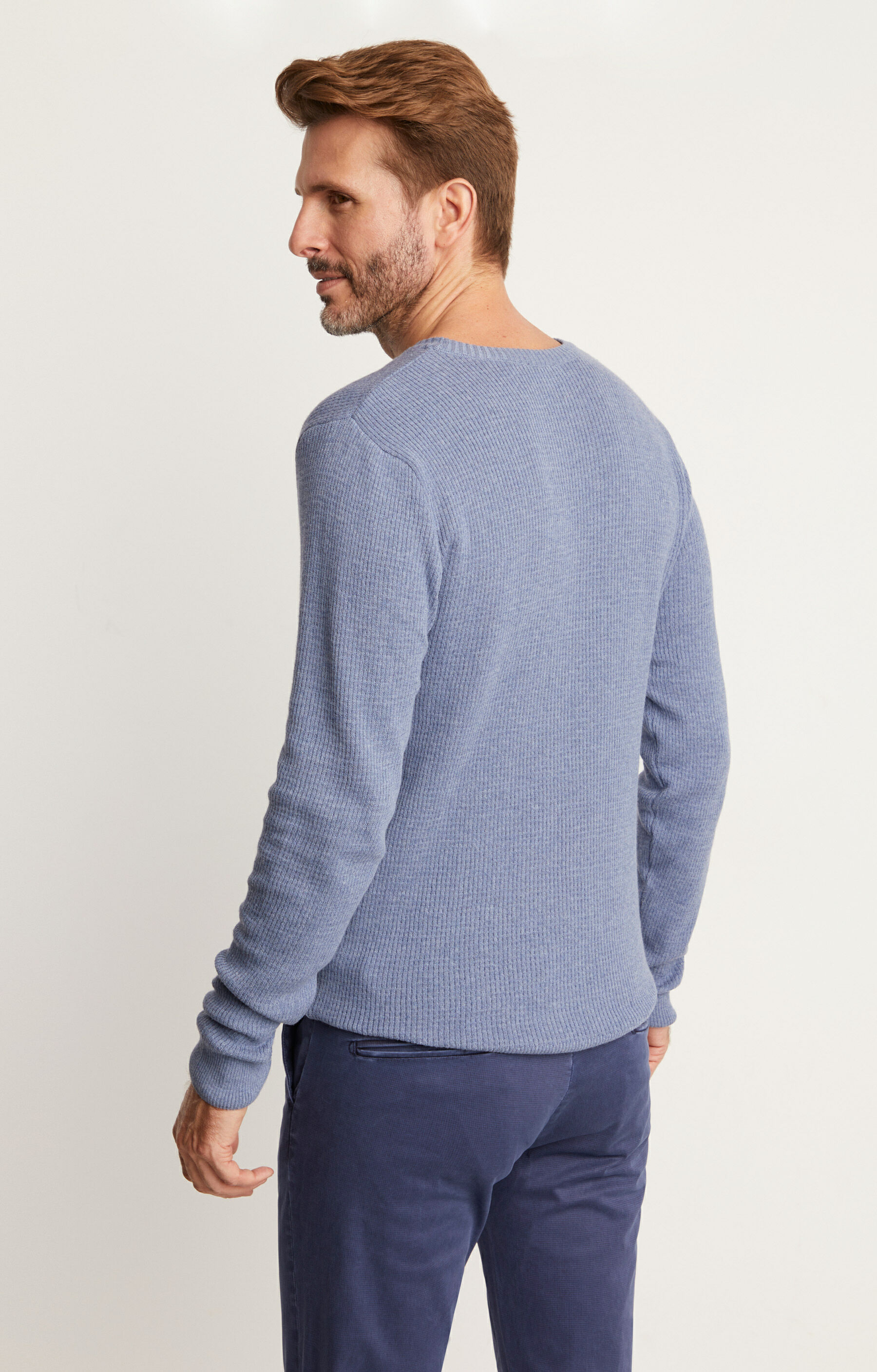 Bawełniany sweter round-neck - 3