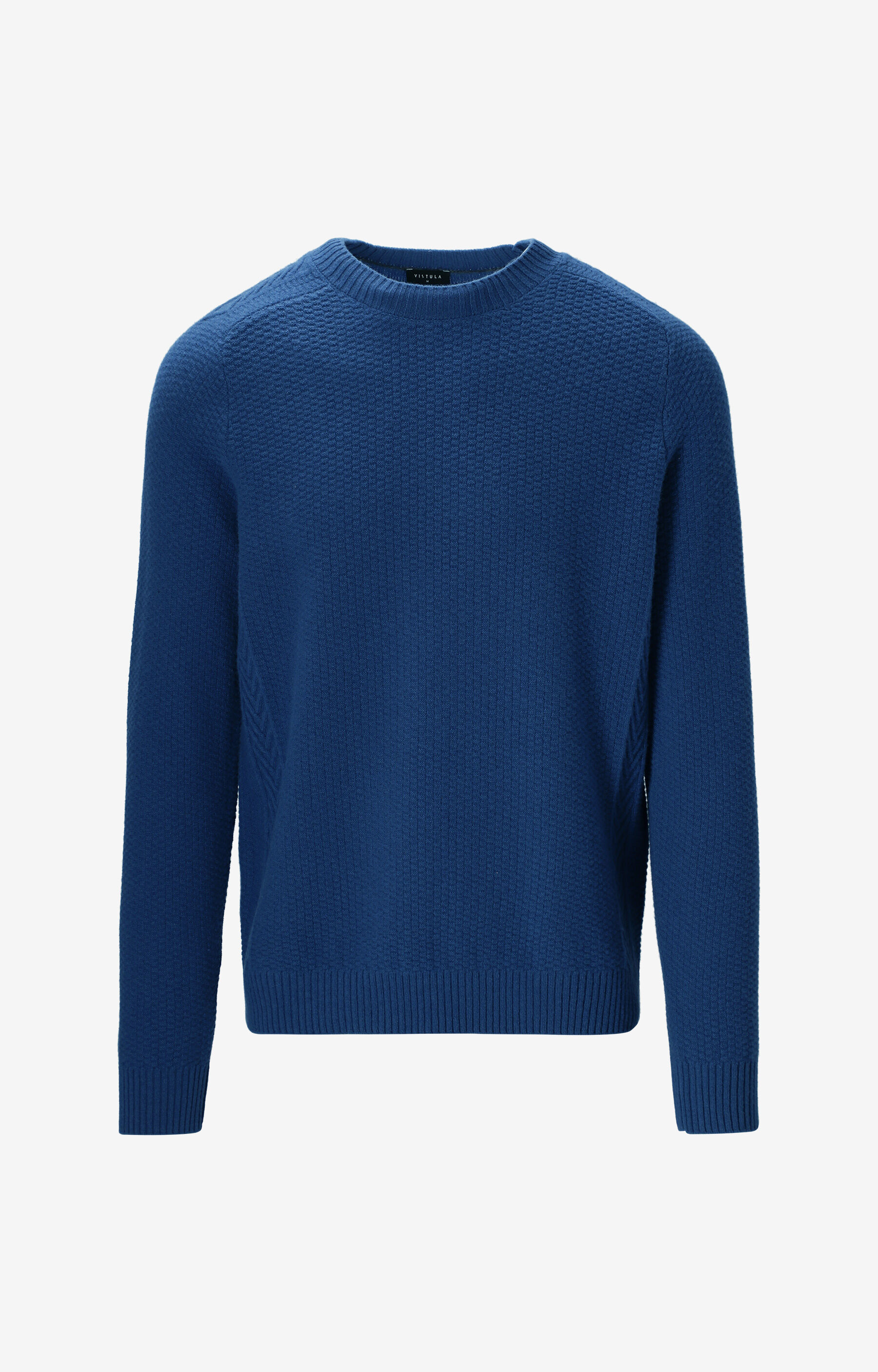 Sweter round neck w mikrowzór - 2