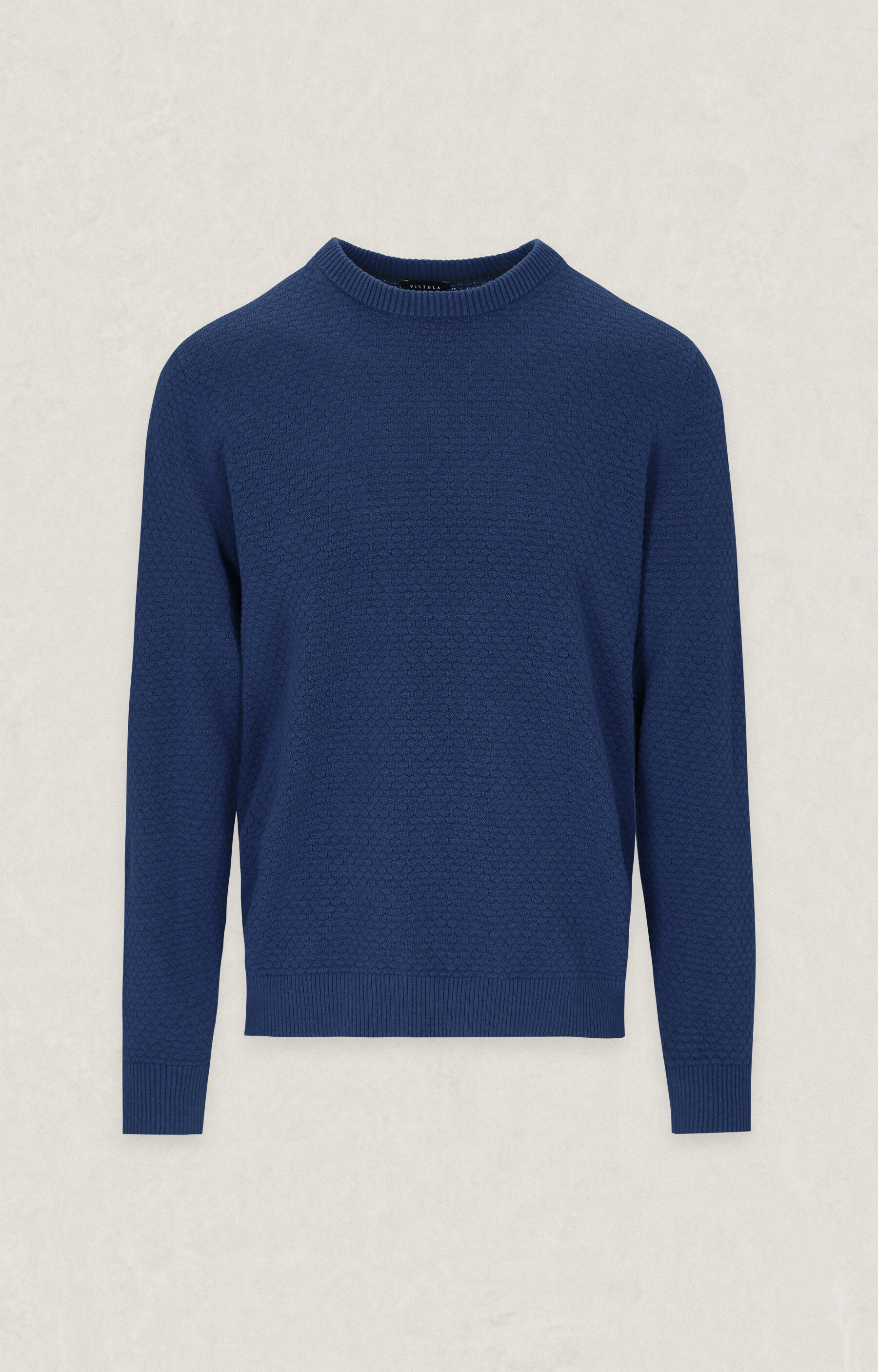Geometryczny sweter round neck - 2