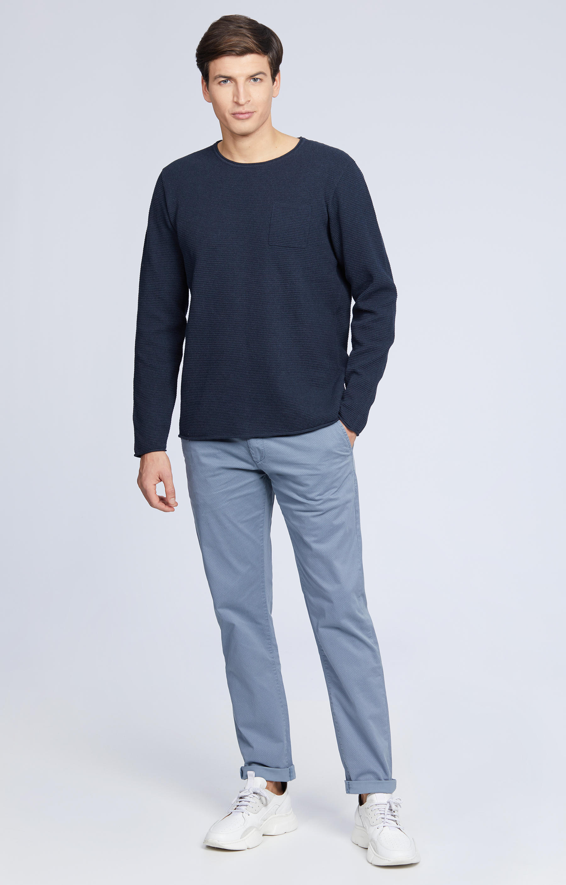 Bawełniany sweter round-neck