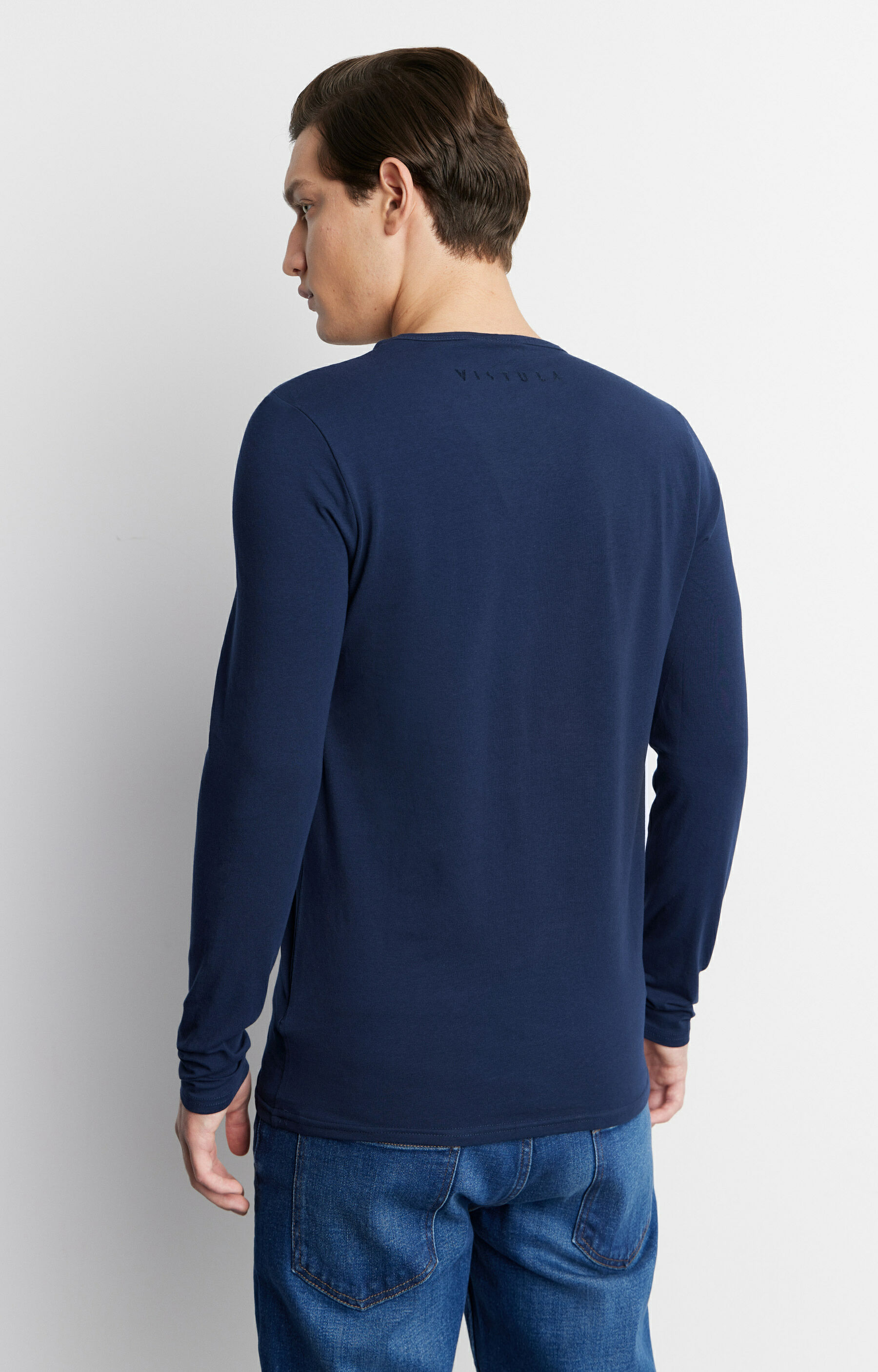 T-shirt basic z długim rękawem
