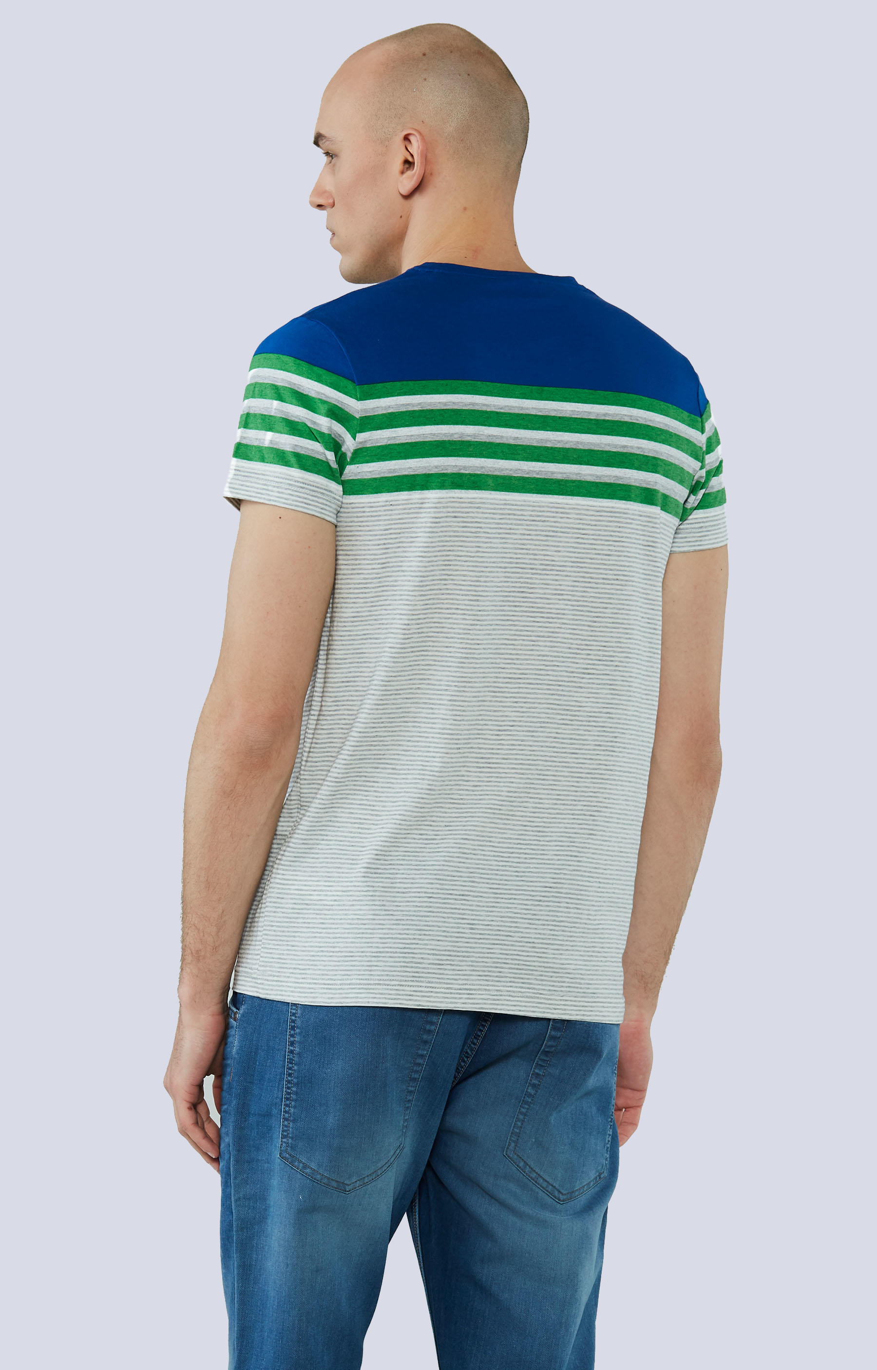 T-shirt z nadrukiem w paski - 2