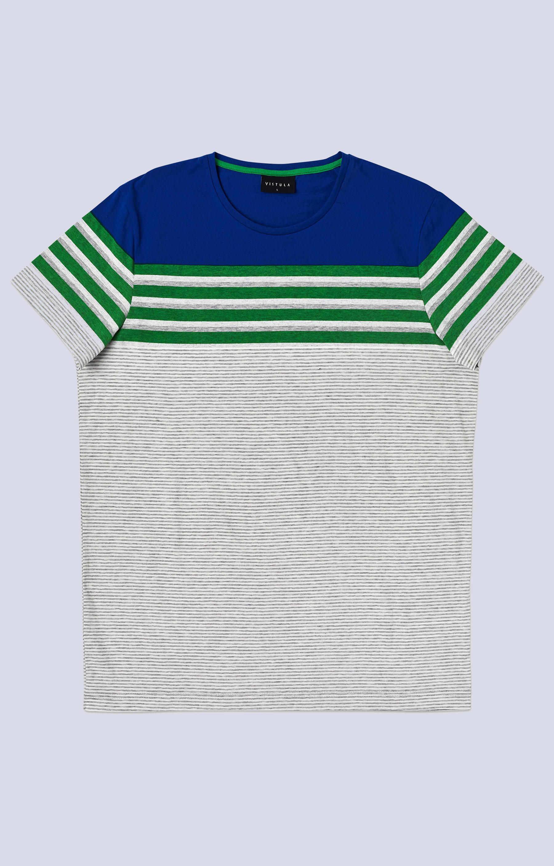 T-shirt z nadrukiem w paski - 3