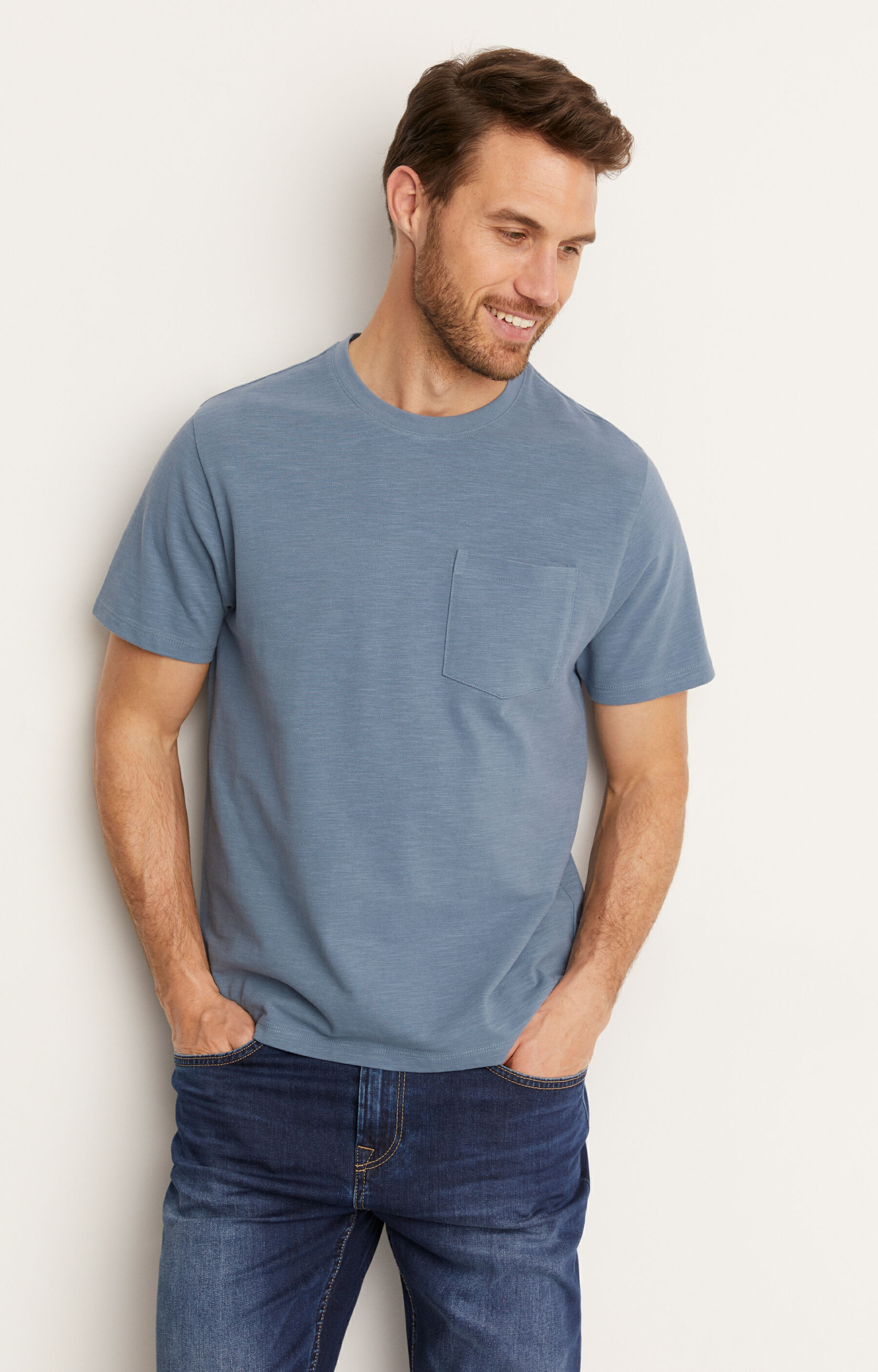 Bawełniany t-shirt z kieszonką - 2