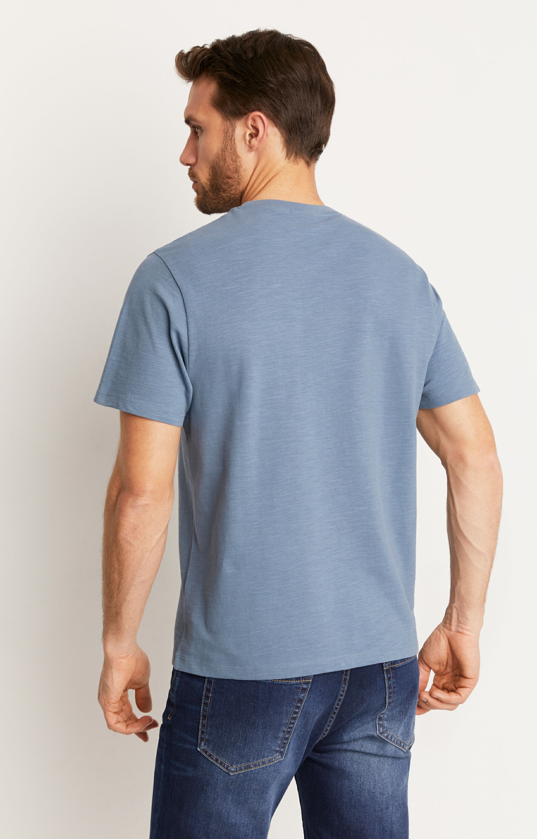 Bawełniany t-shirt z kieszonką - 3