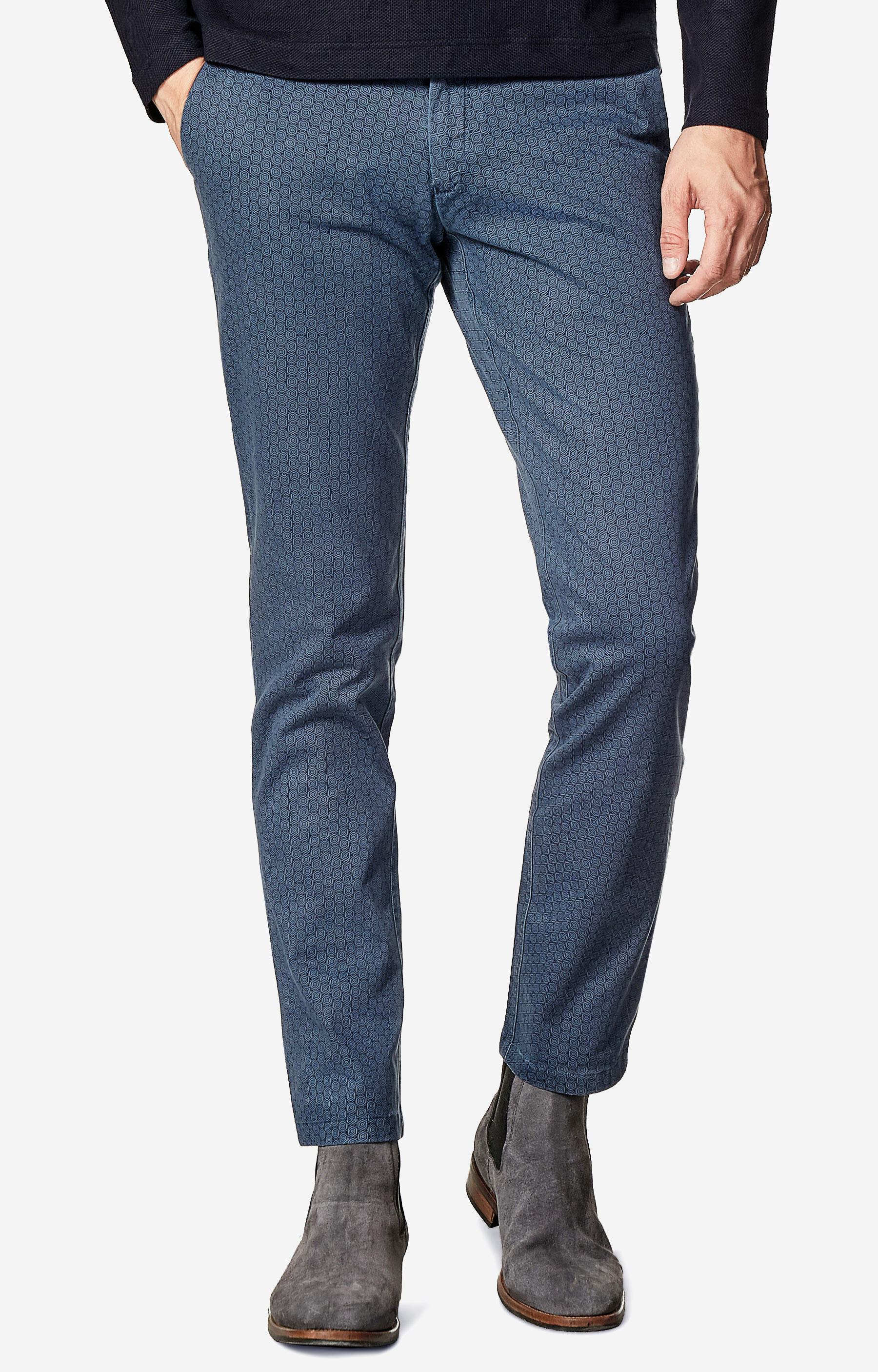 Bawełniane spodnie w geometryczny wzór