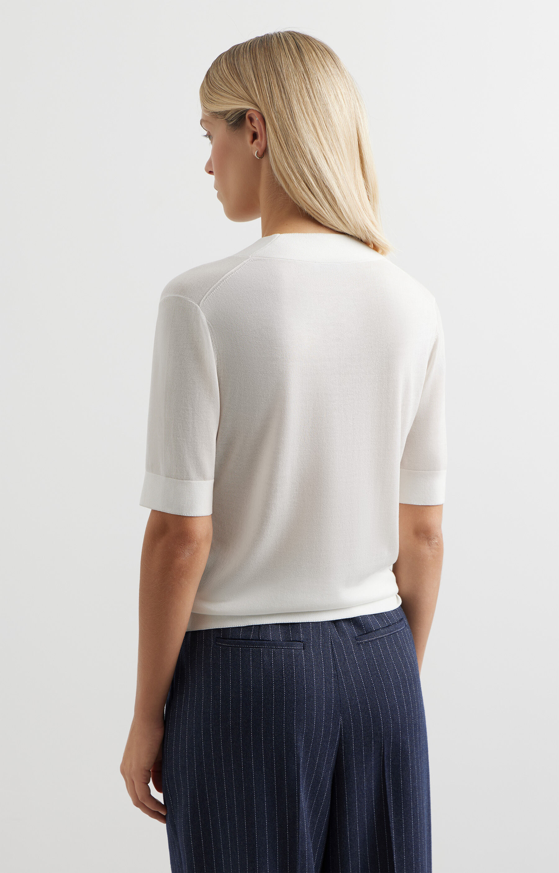 T-shirt swetrowy slim - 3