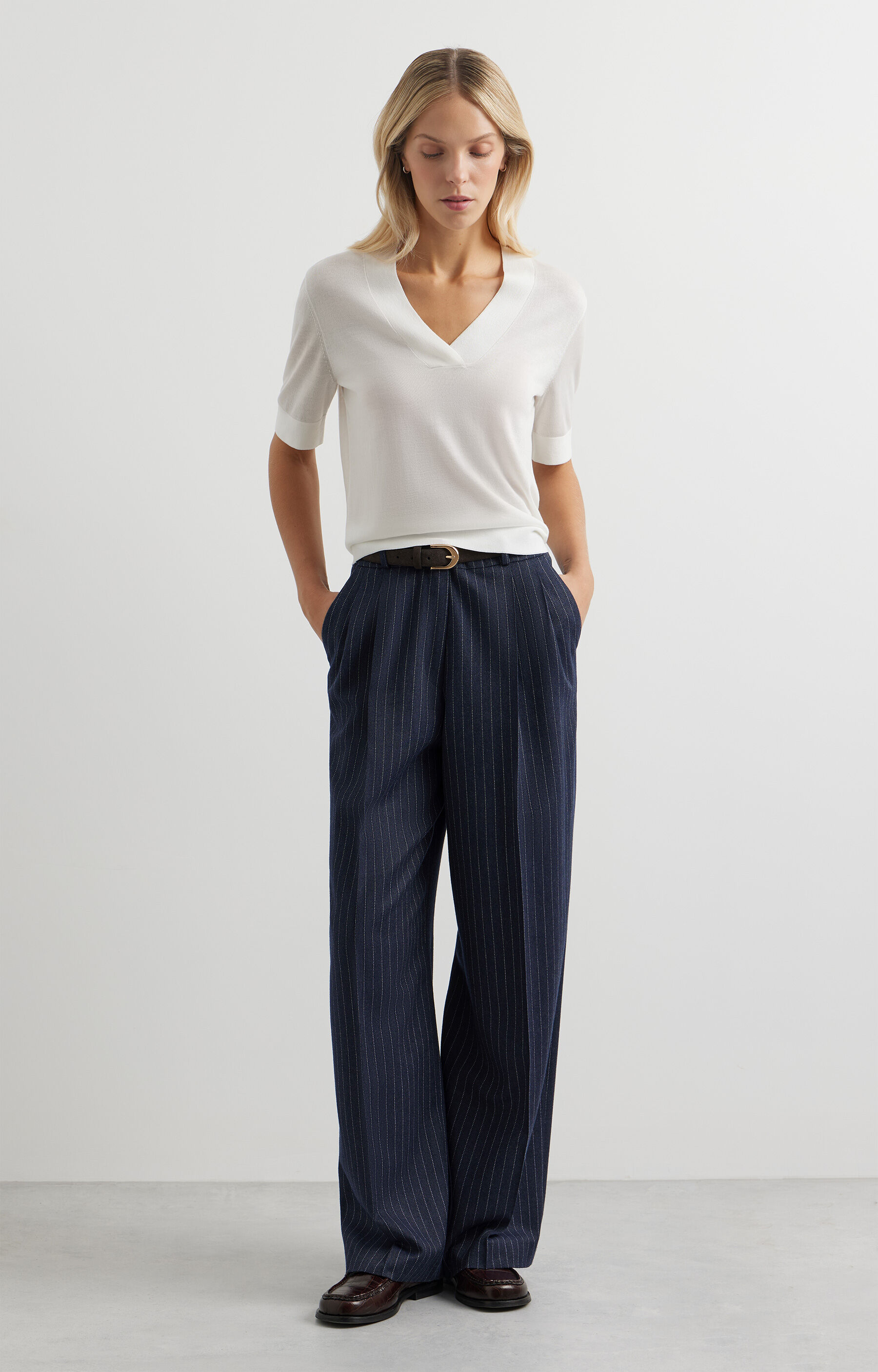 T-shirt swetrowy slim - 4