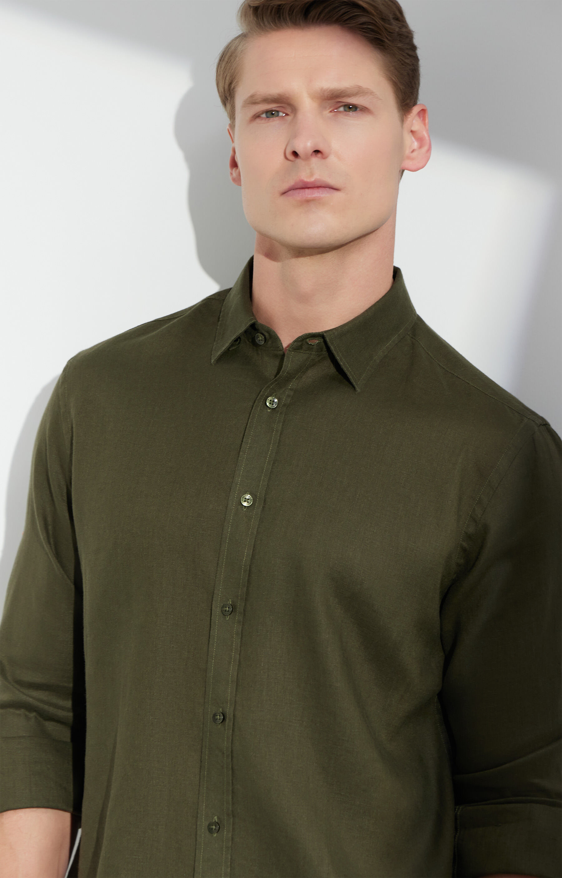 Lniana koszula regular - 8