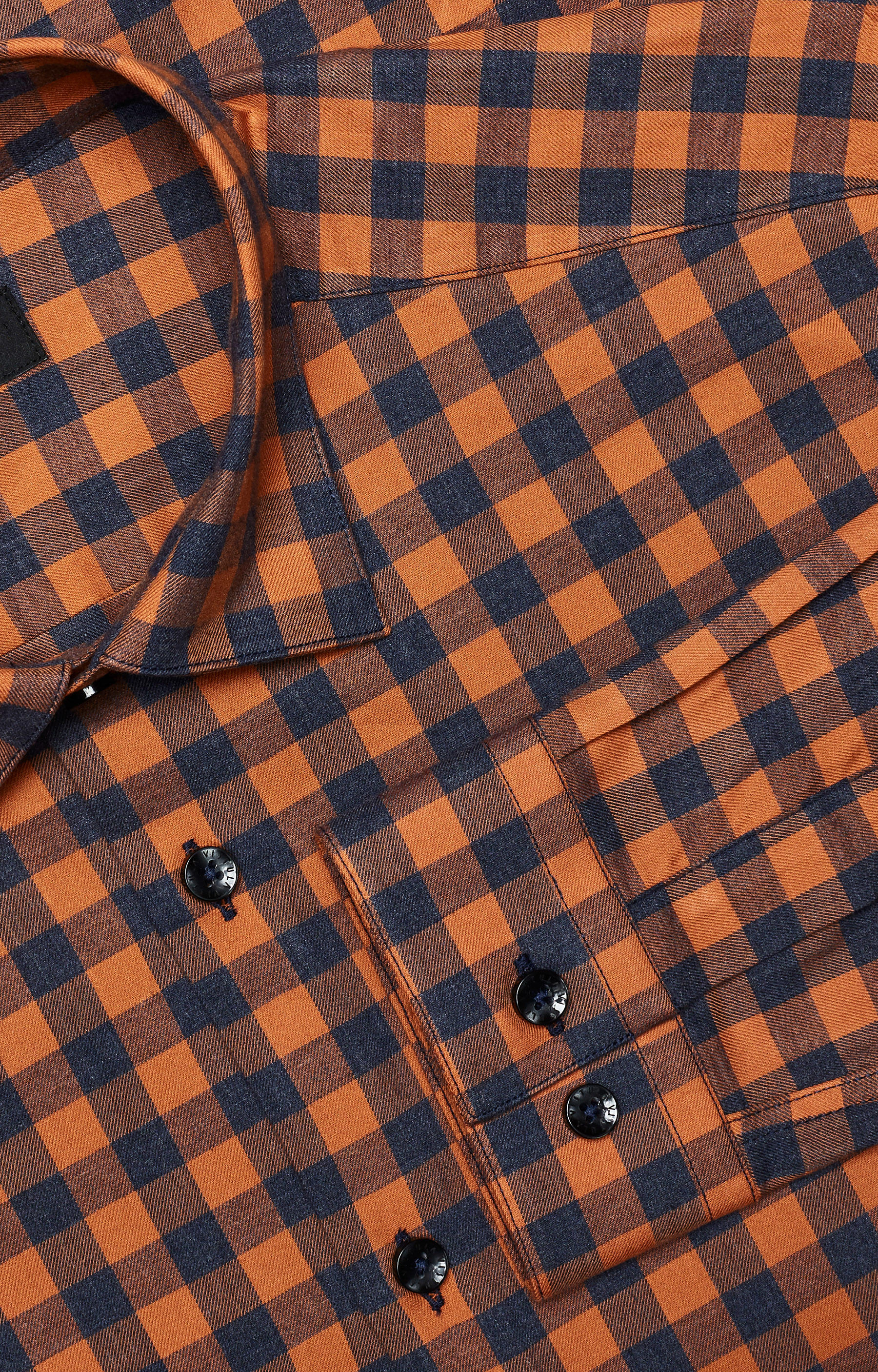 Dopasowana koszula w kratę, kołnierz kryte button-down - 5