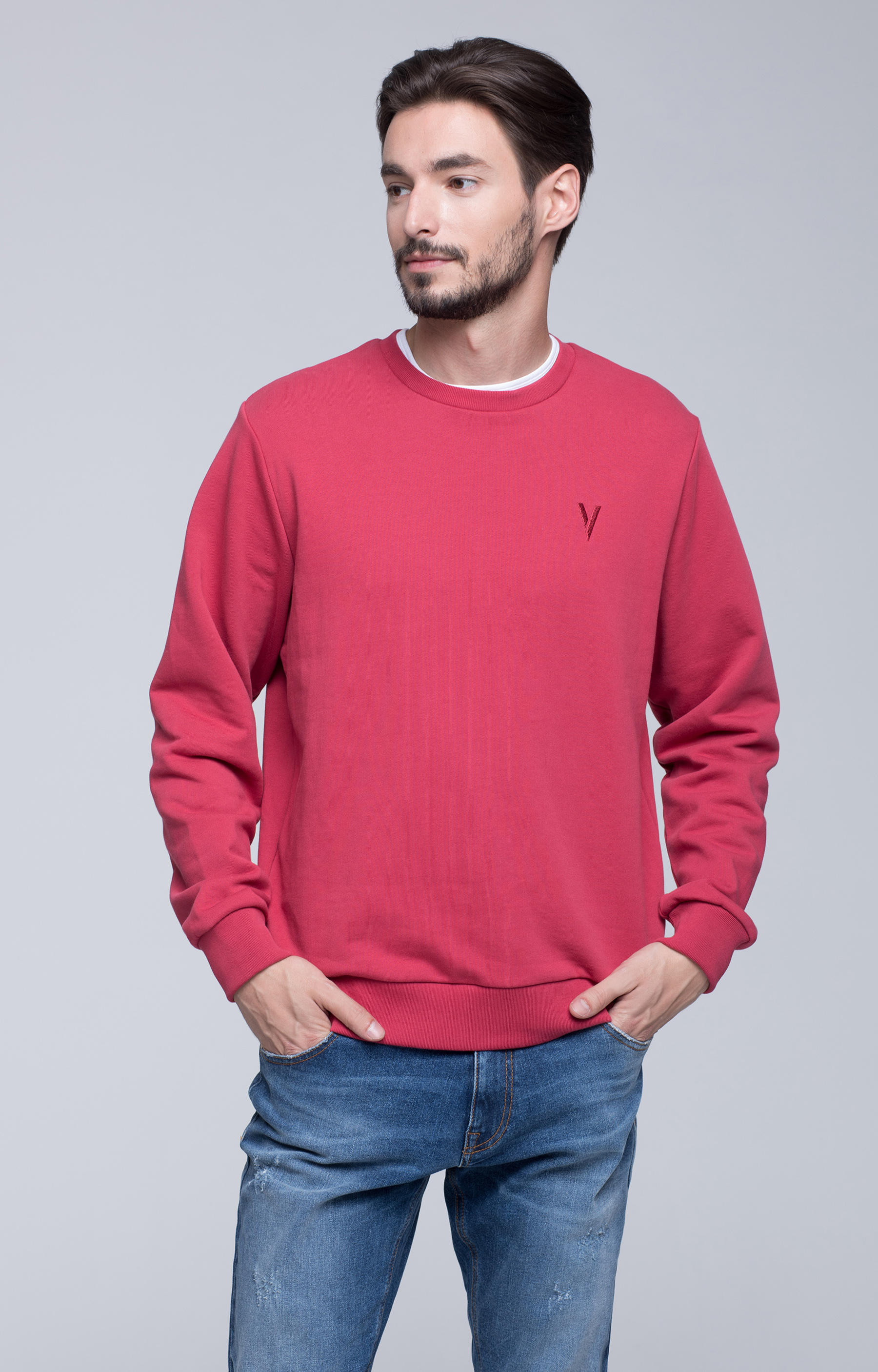 Bluza typu round-neck z logo - 2