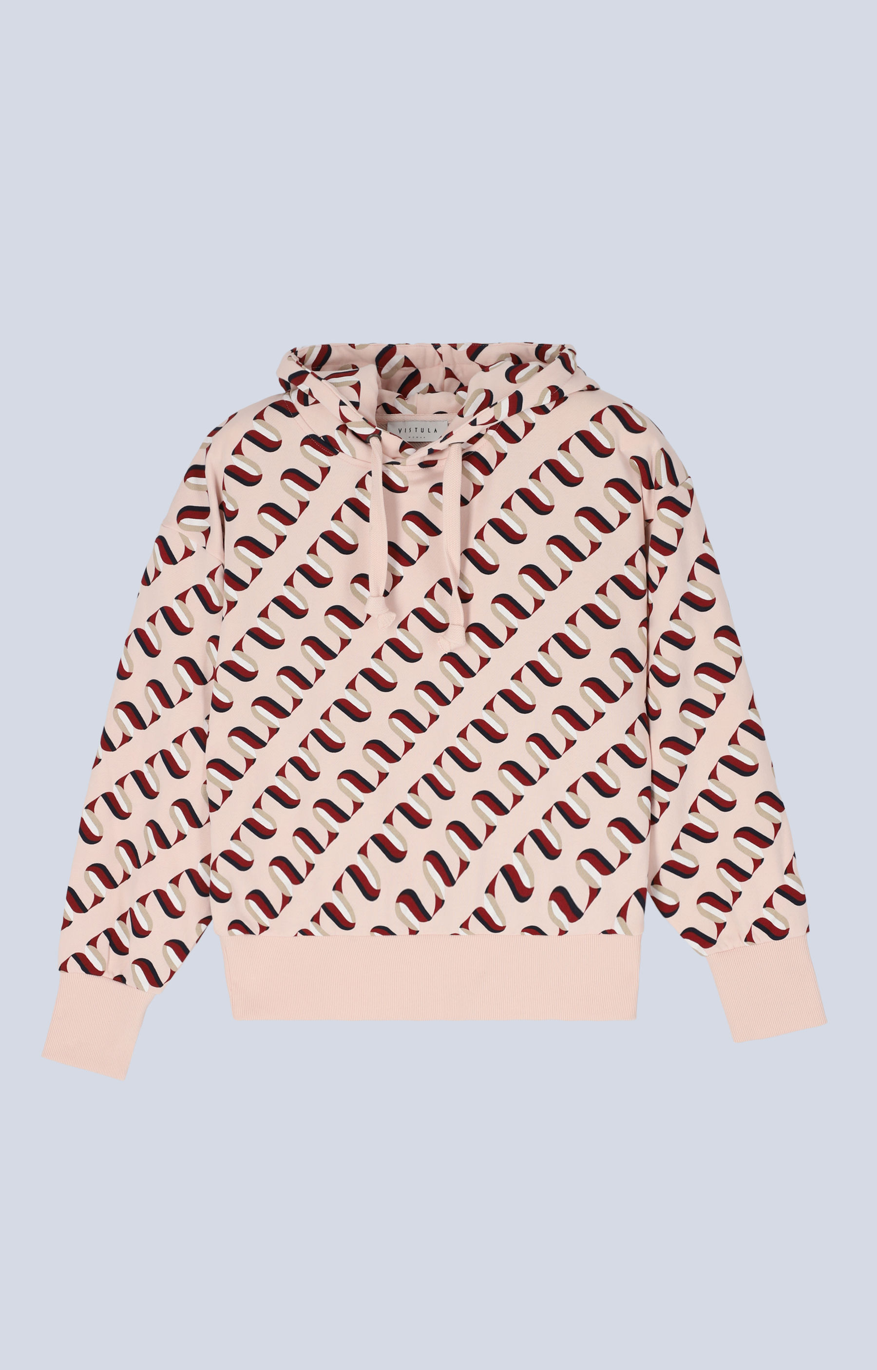 Wzorzysta bluza z kapturem - 5