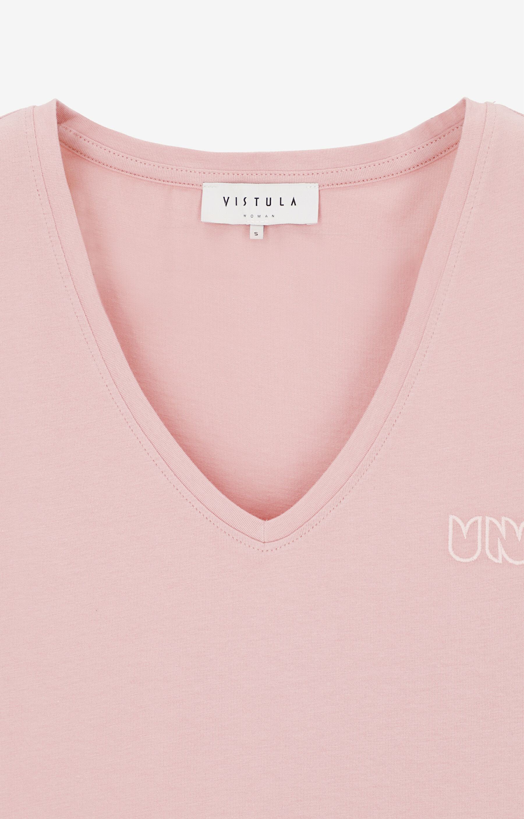 Bawełniany t-shirt typu v-neck - 7