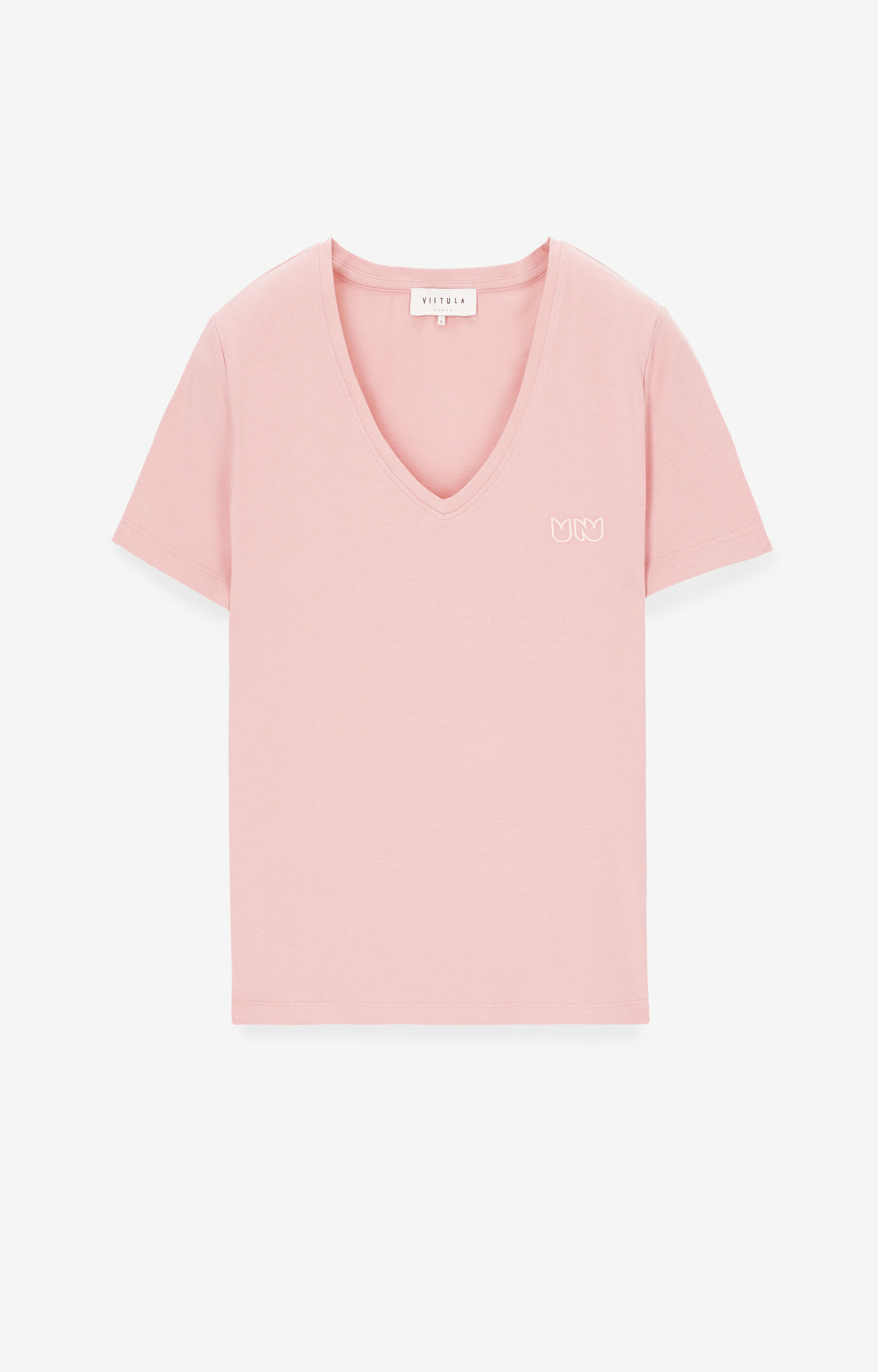 Bawełniany t-shirt typu v-neck - 6