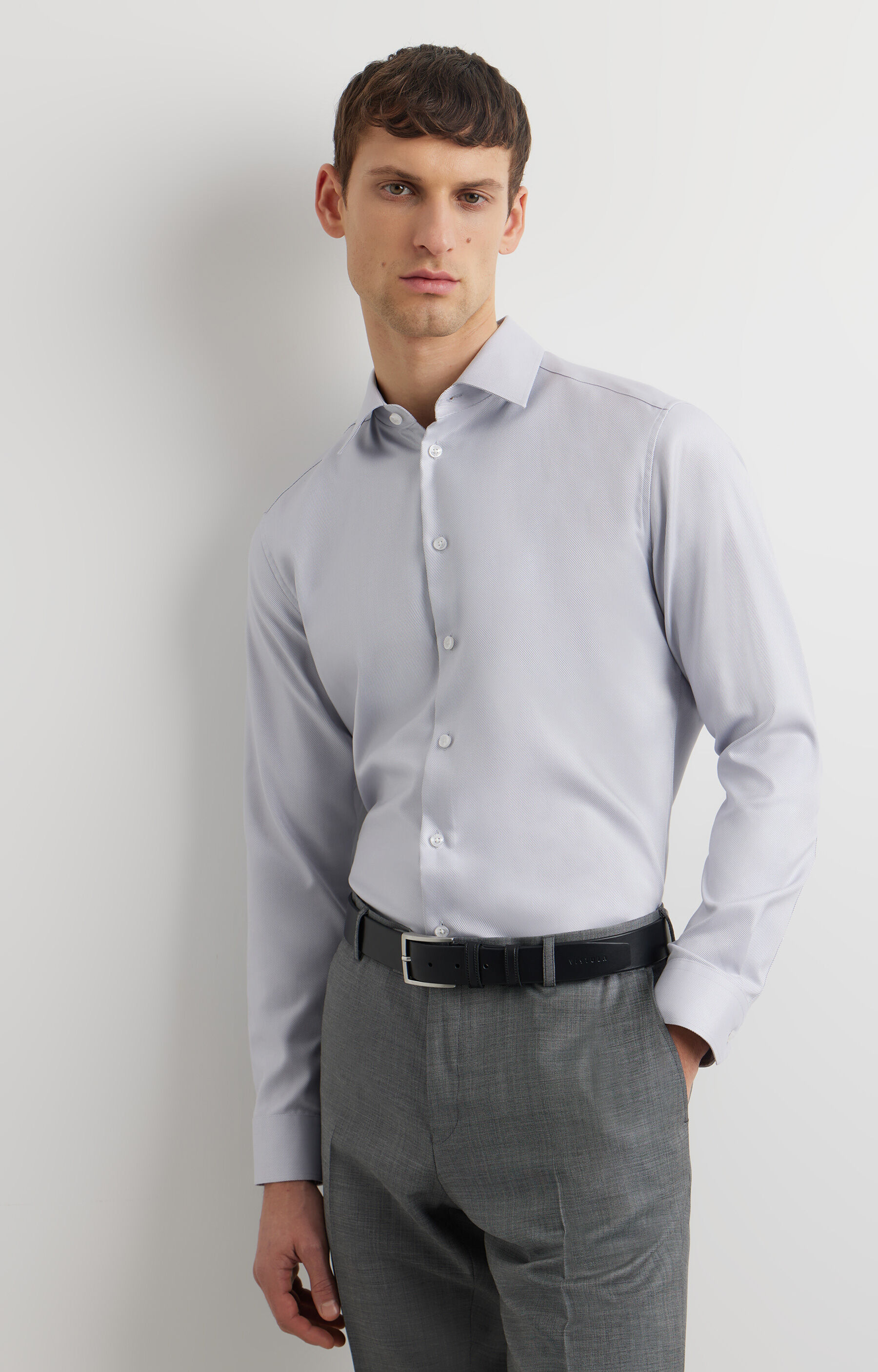 Koszula slim o twillowym splocie - 8