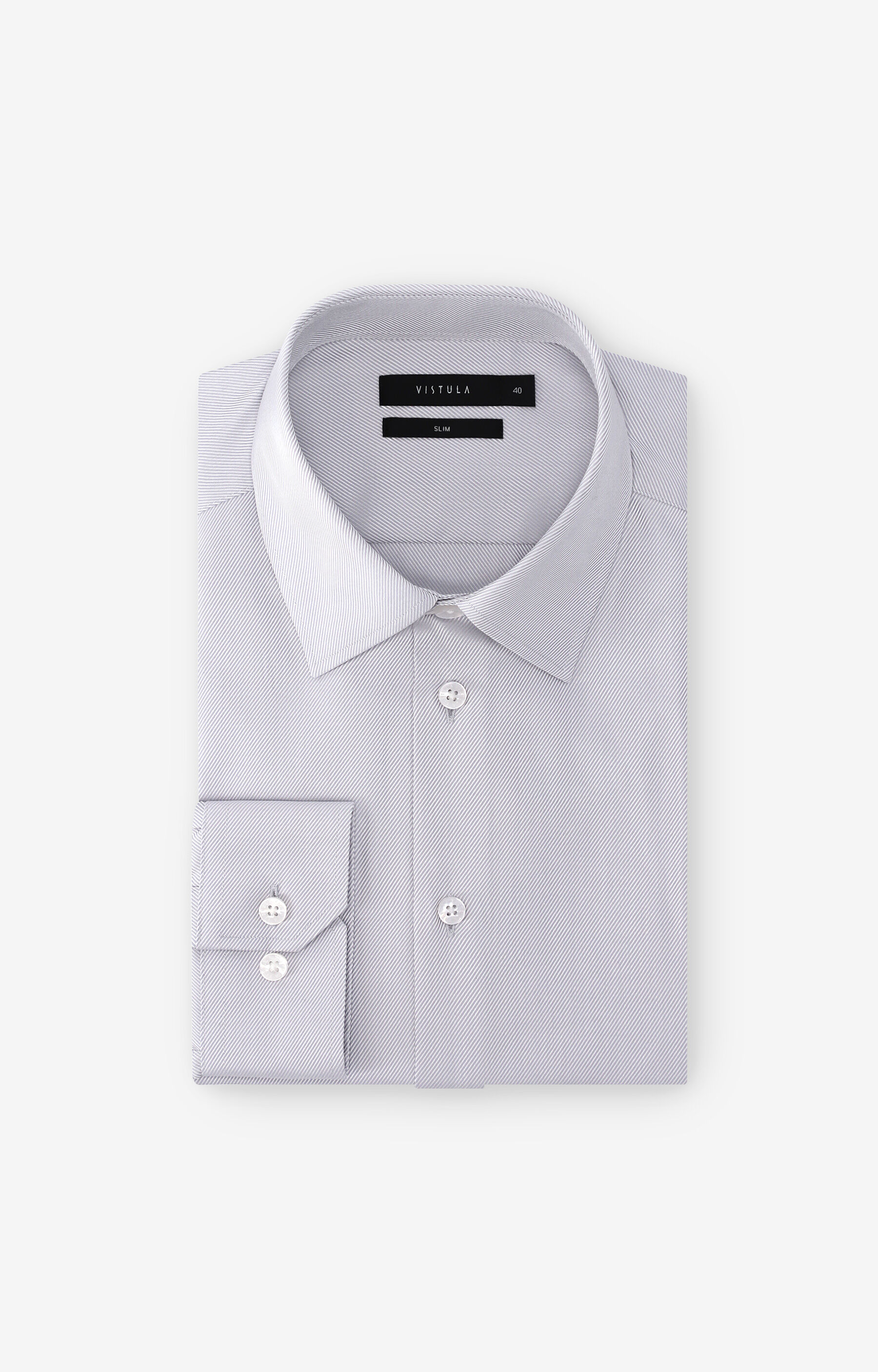 Koszula slim o twillowym splocie - 2