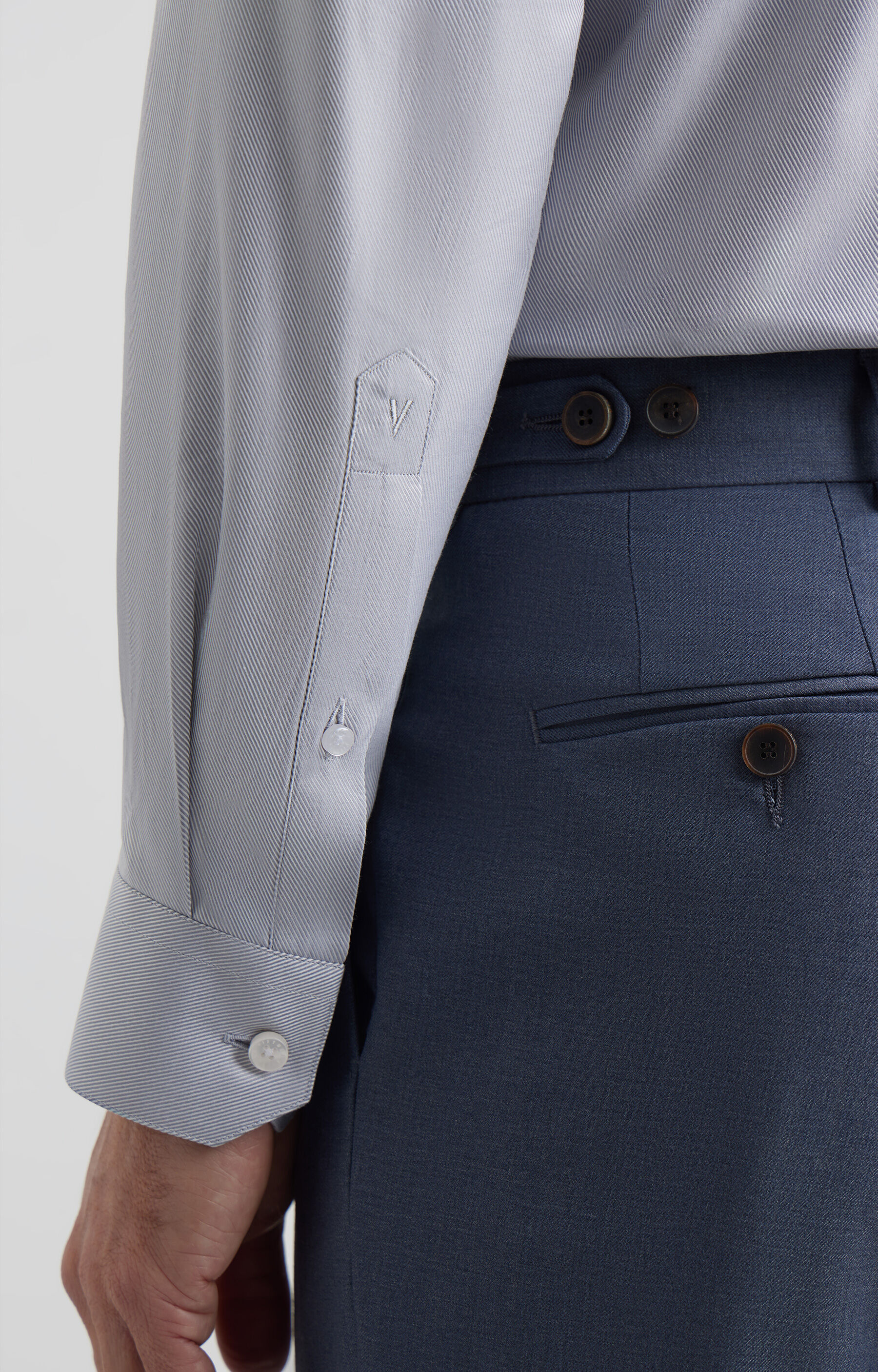 Koszula slim w diagonalny wzór - 5