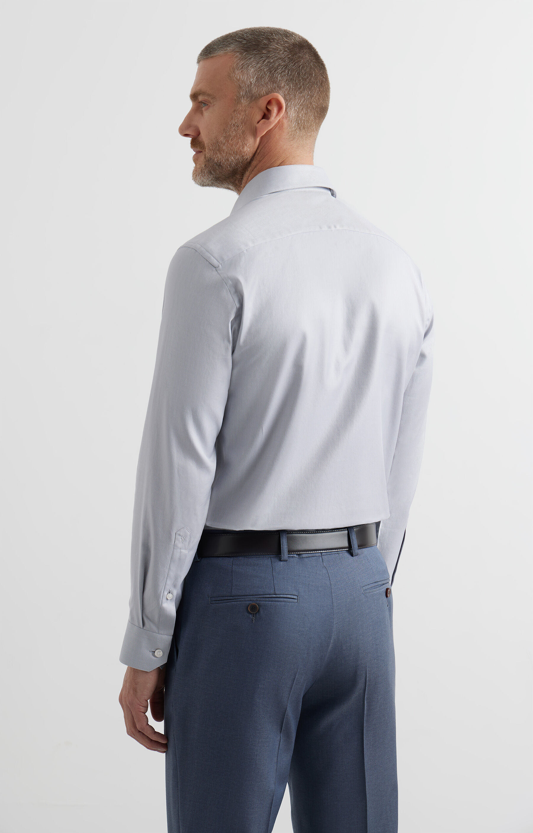 Koszula slim w diagonalny wzór - 3