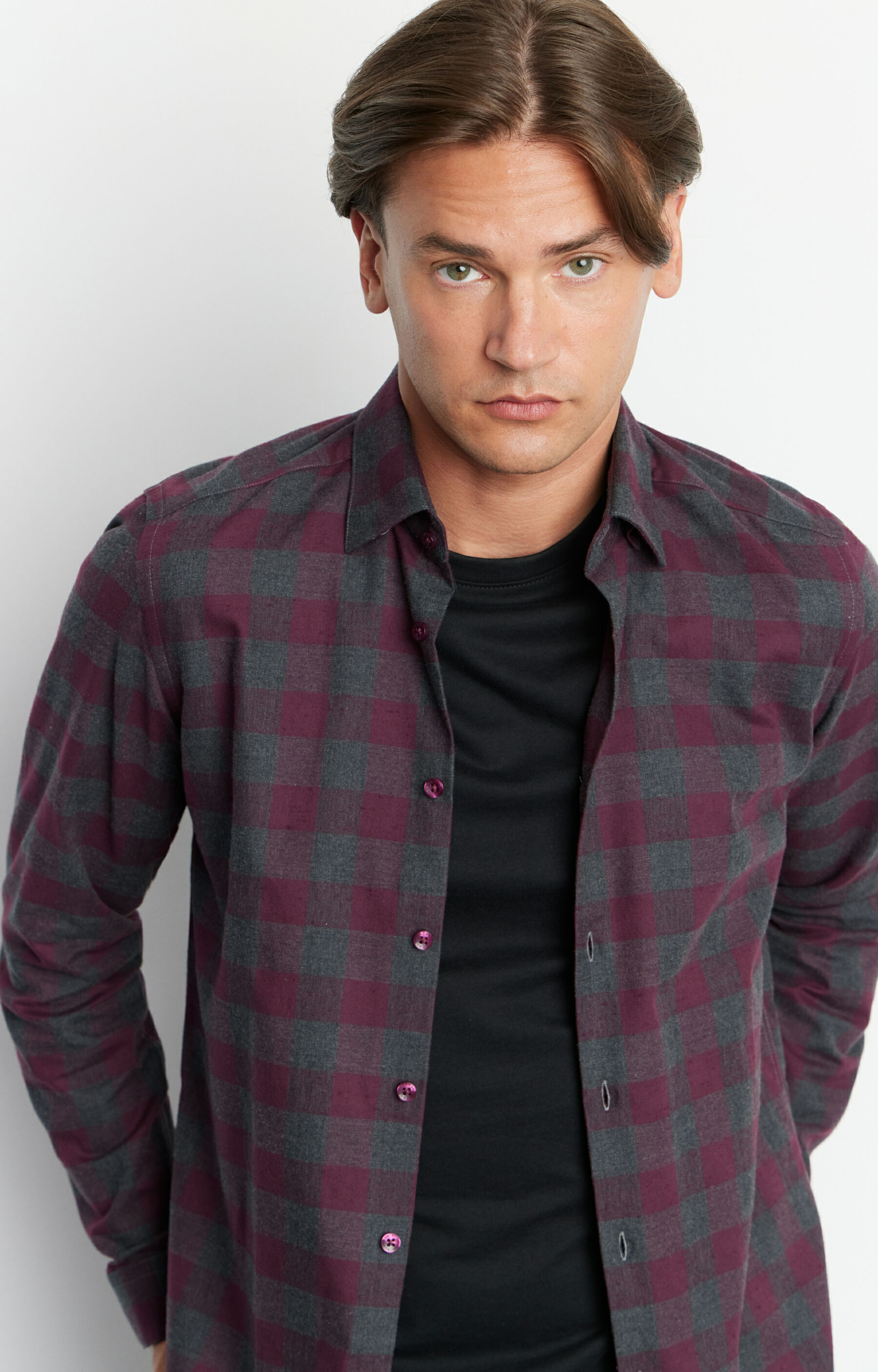 Flanelowa koszula super slim - 5