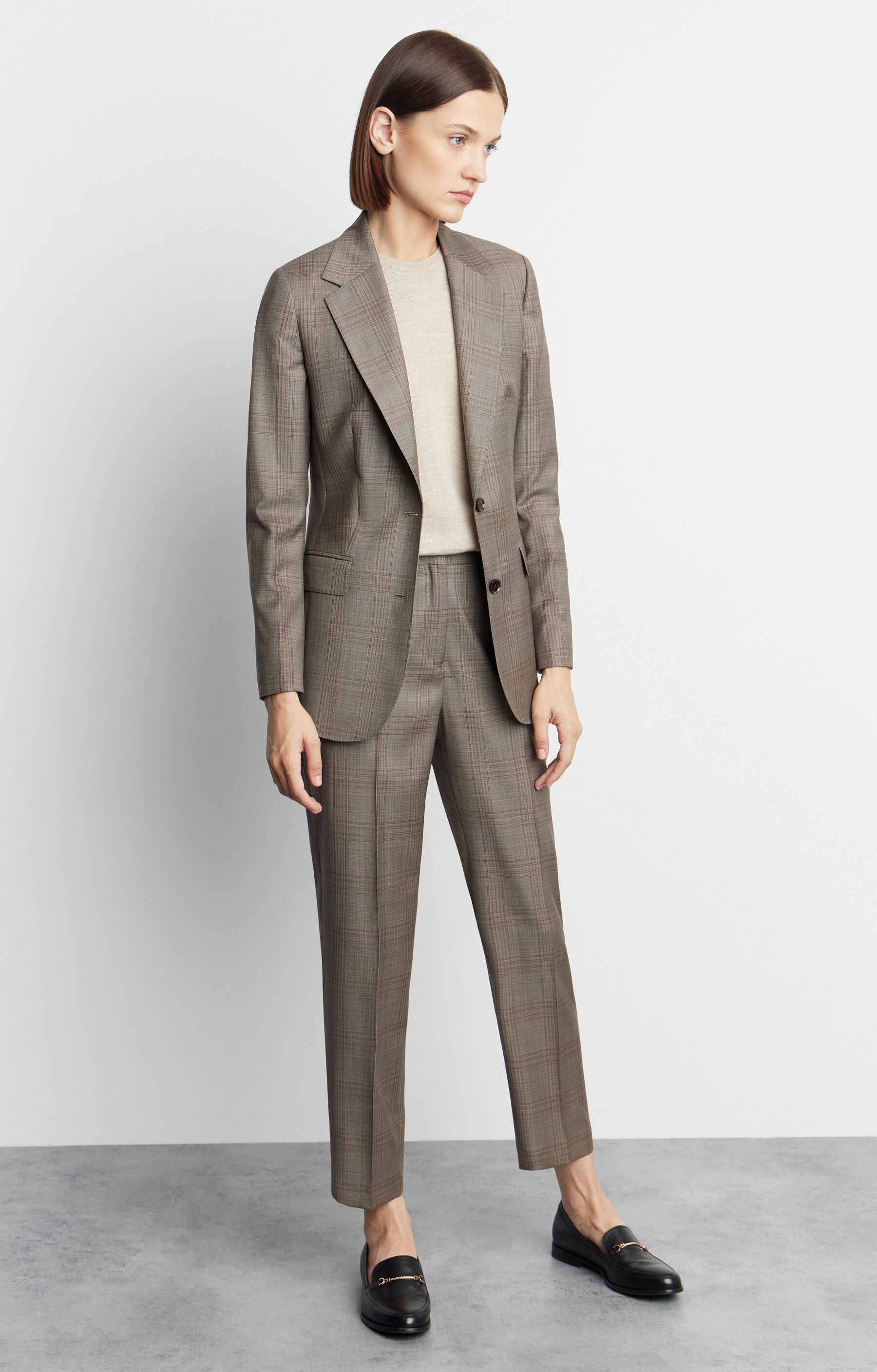 Marynarka slim fit w kratę - 3