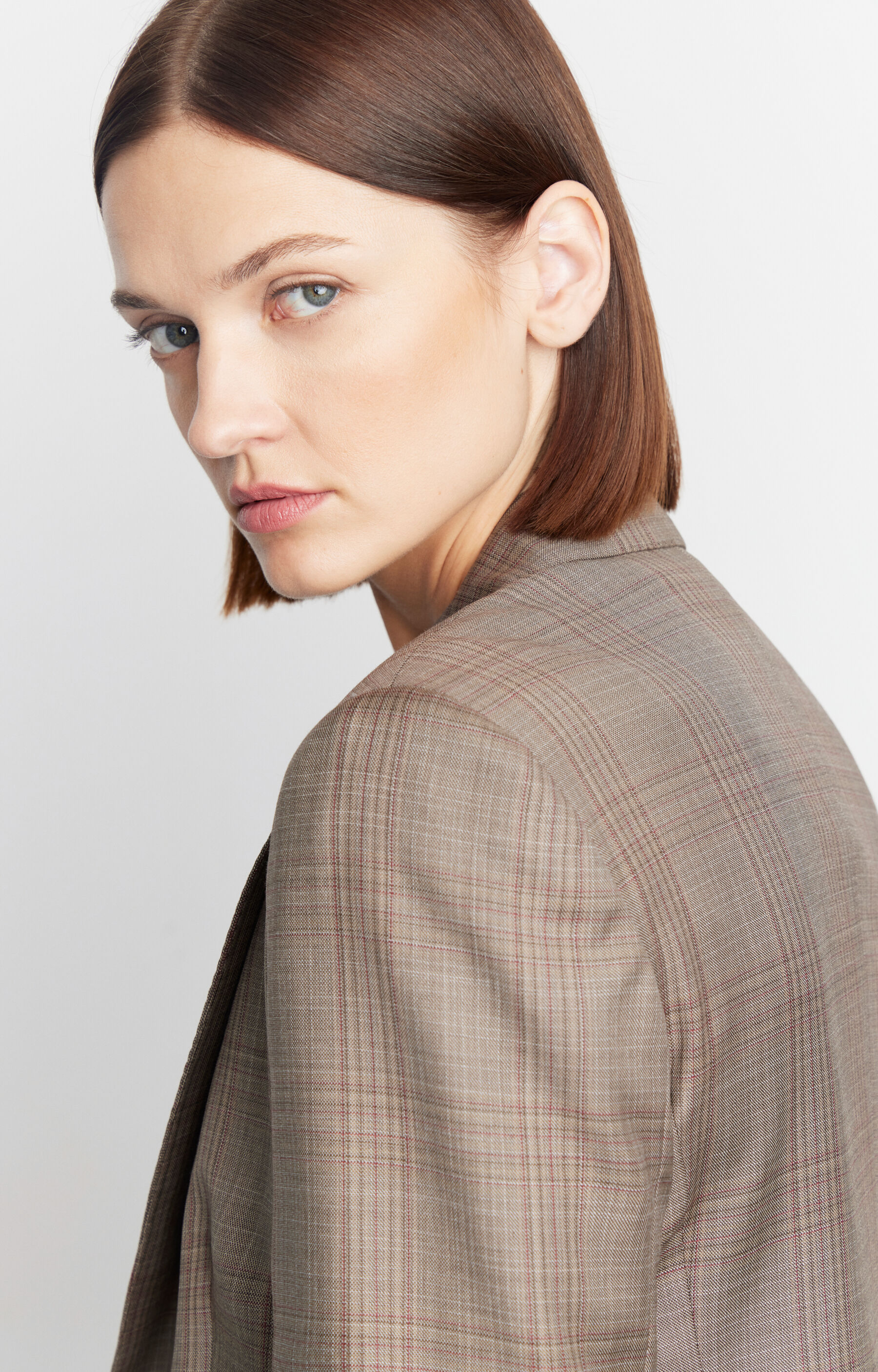 Marynarka slim fit w kratę - 5