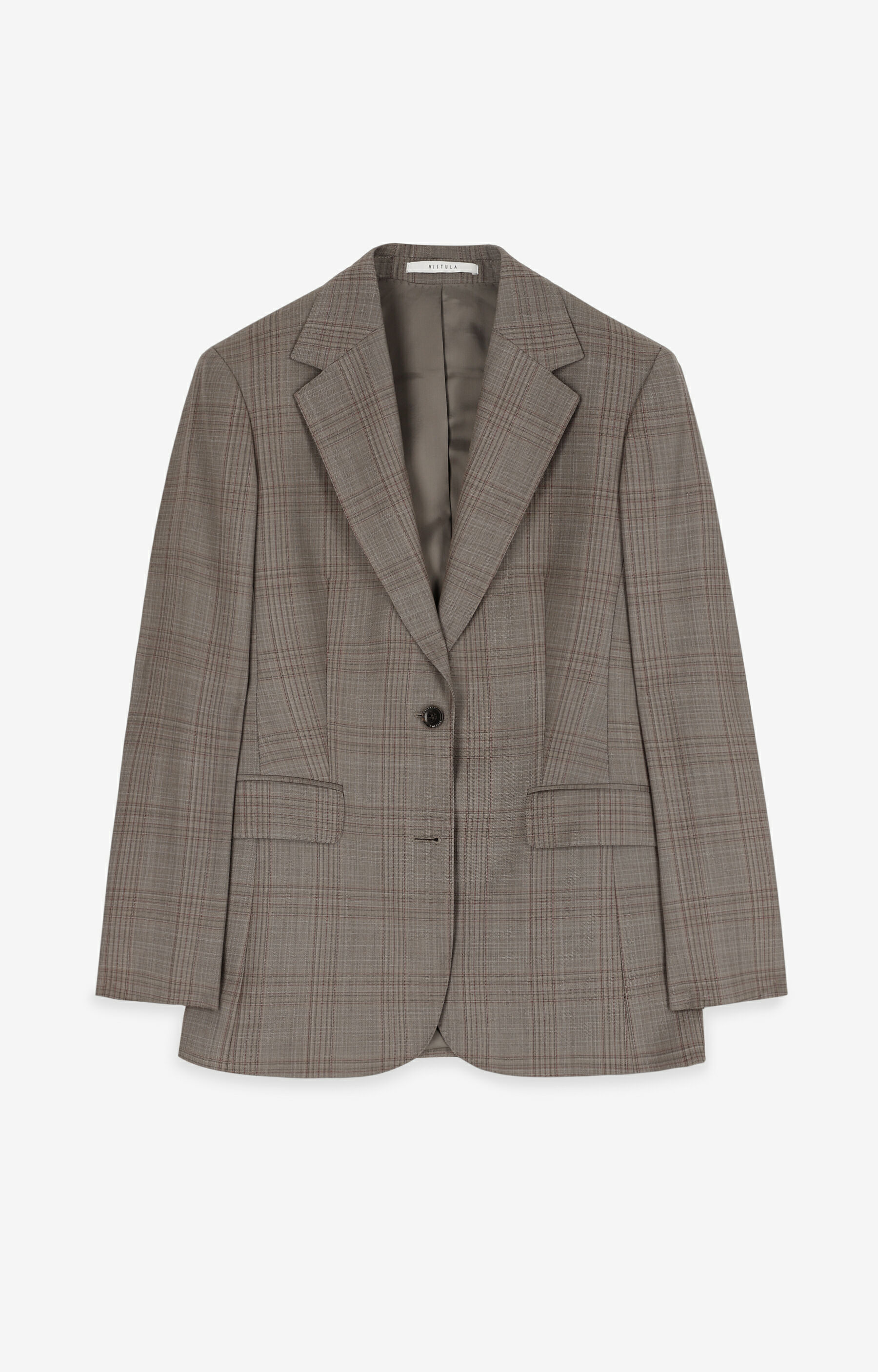 Marynarka slim fit w kratę - 2