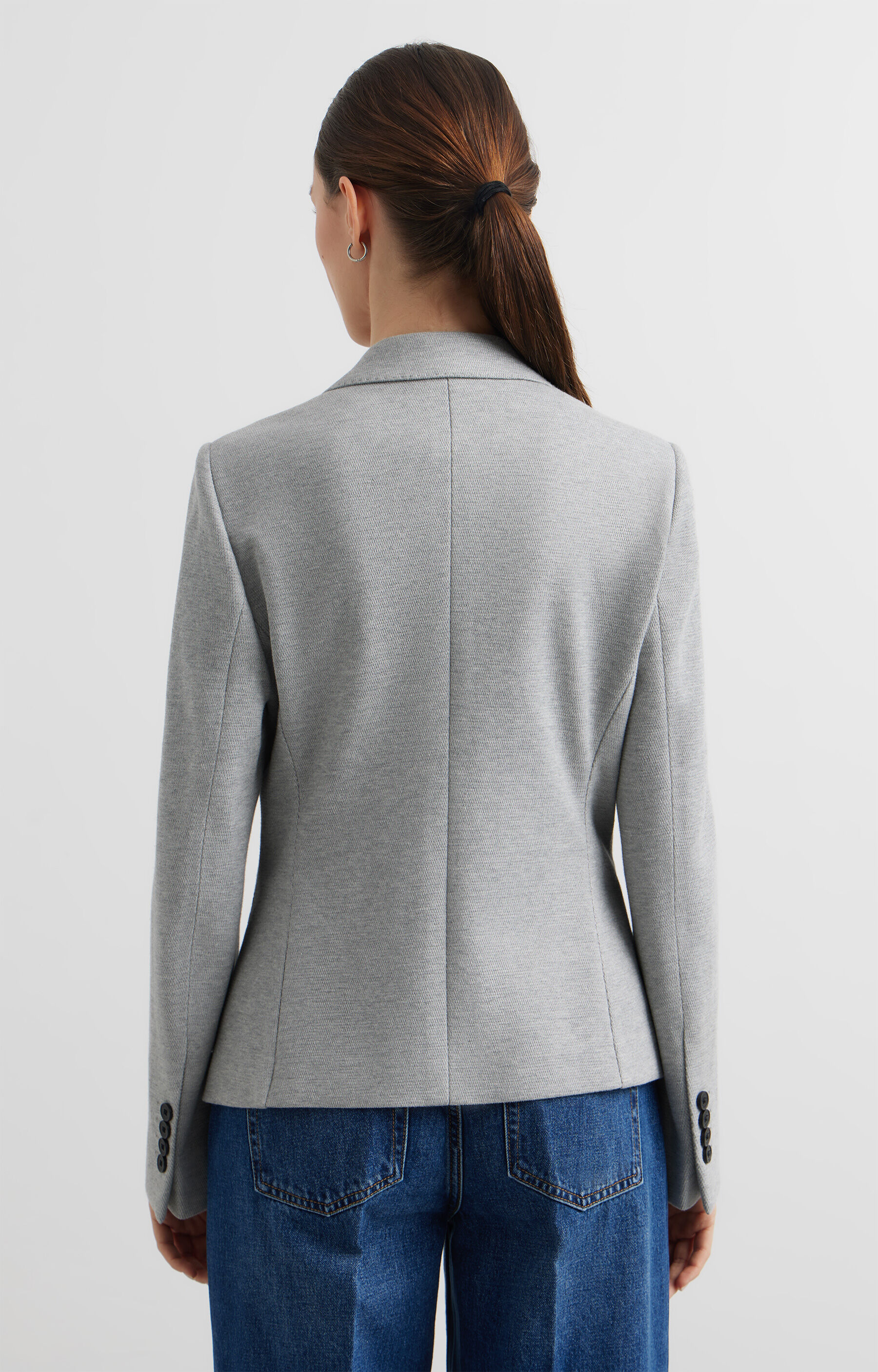 Dzianinowa marynarka slim - 5