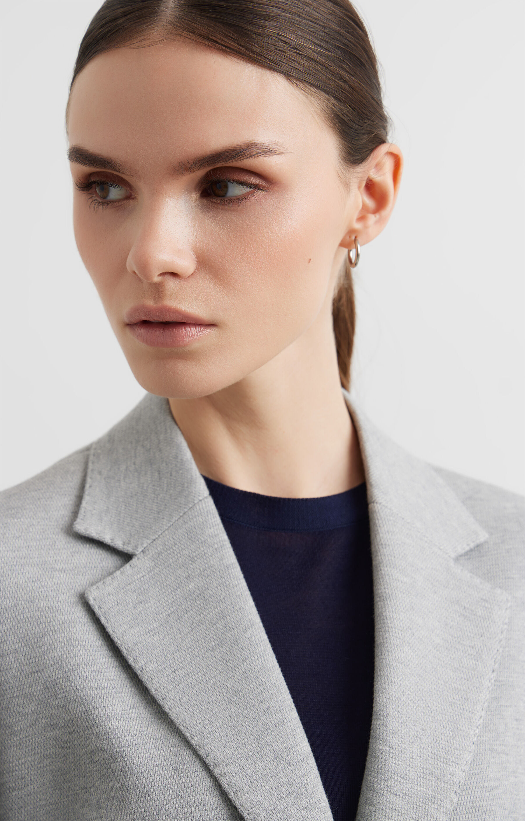 Dzianinowa marynarka slim - 6