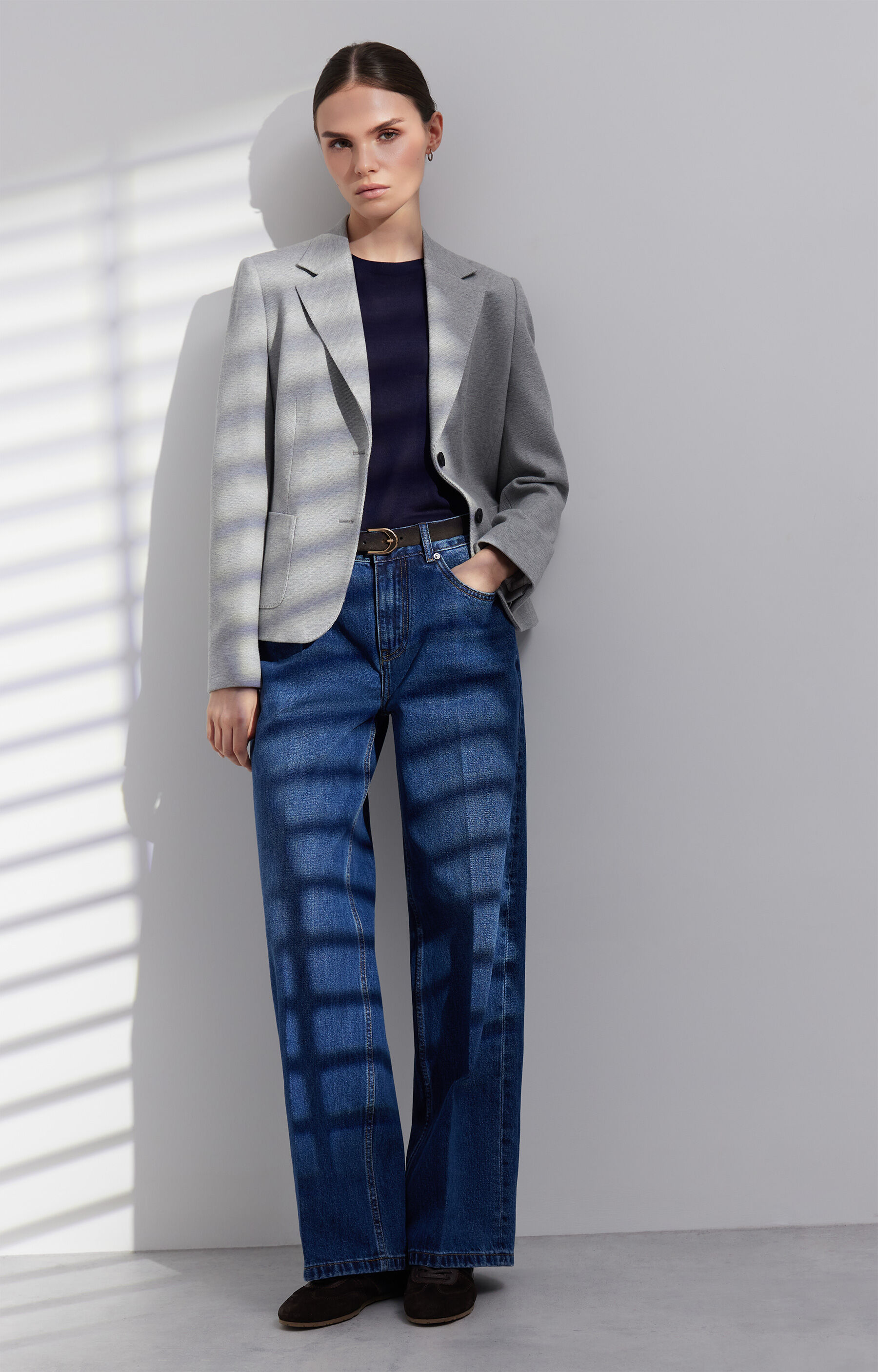 Dzianinowa marynarka slim - 10