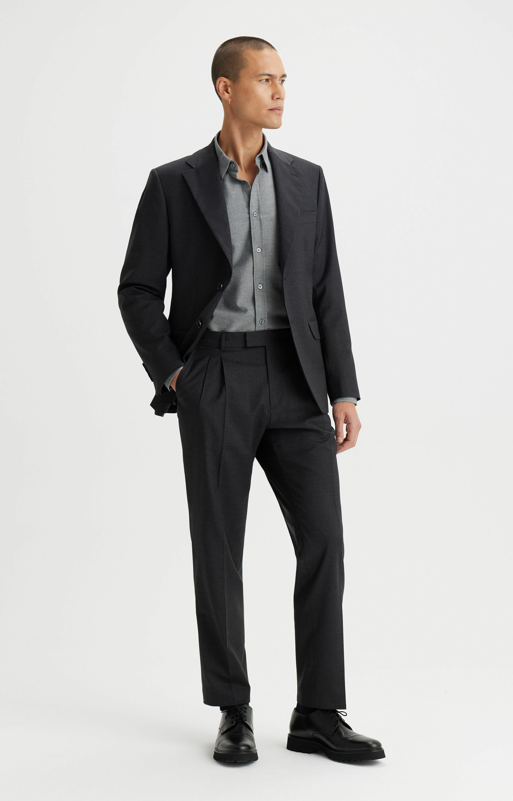 Wełniane spodnie regular fit - zestaw