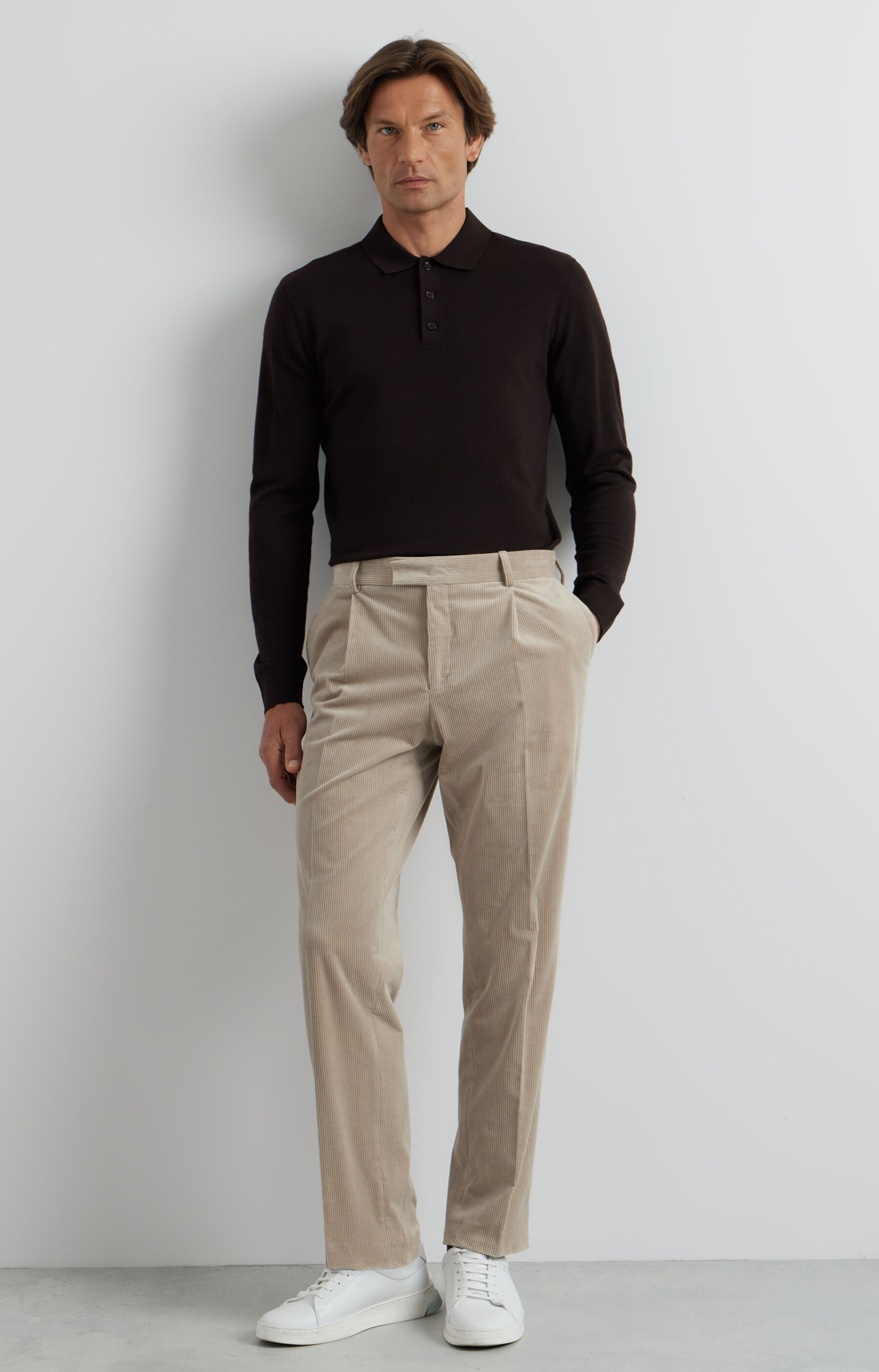 Sztruksowe spodnie slim do garnituru - Mix&Match
