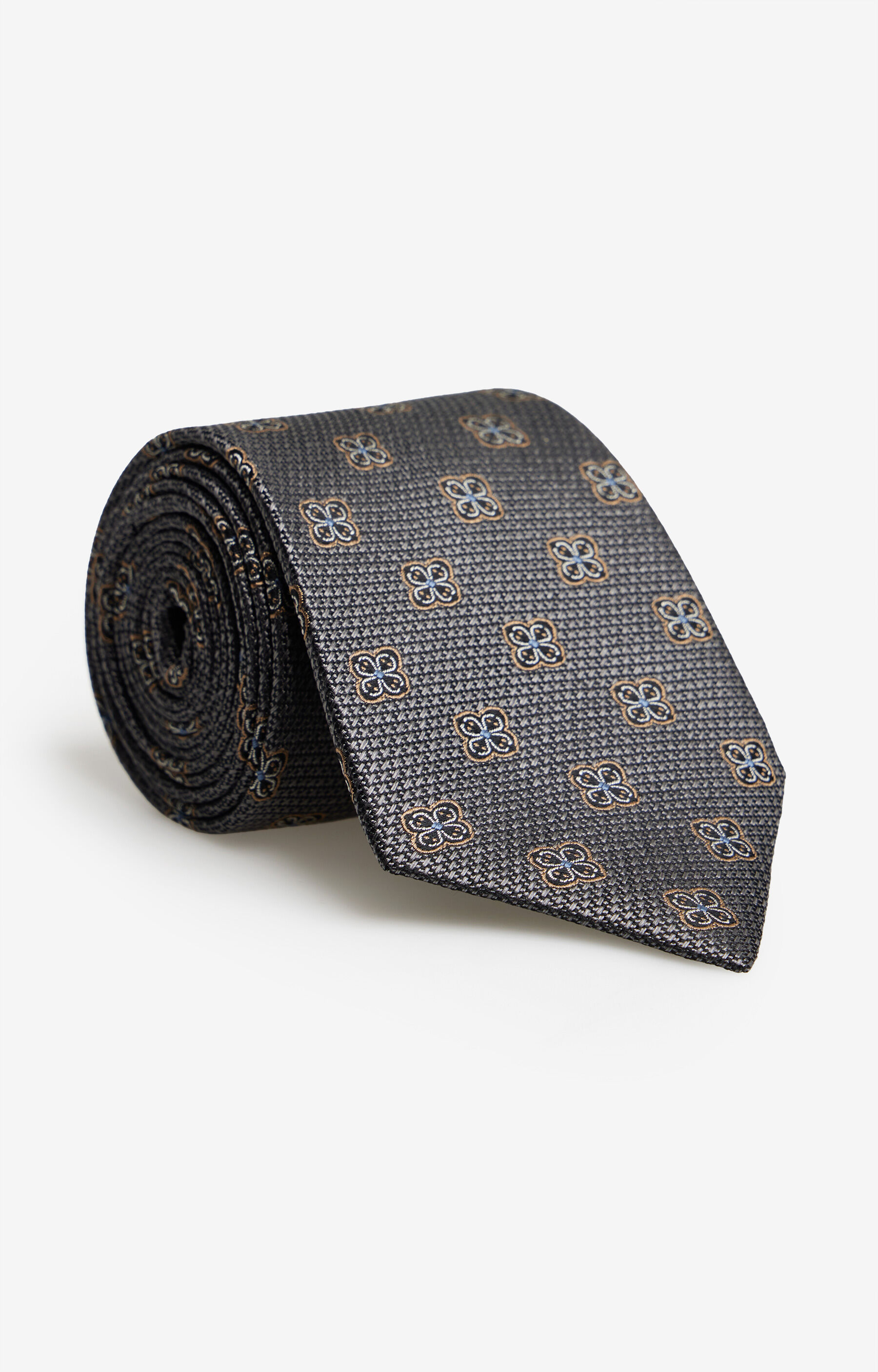 Jedwabny krawat w geometryczny wzór