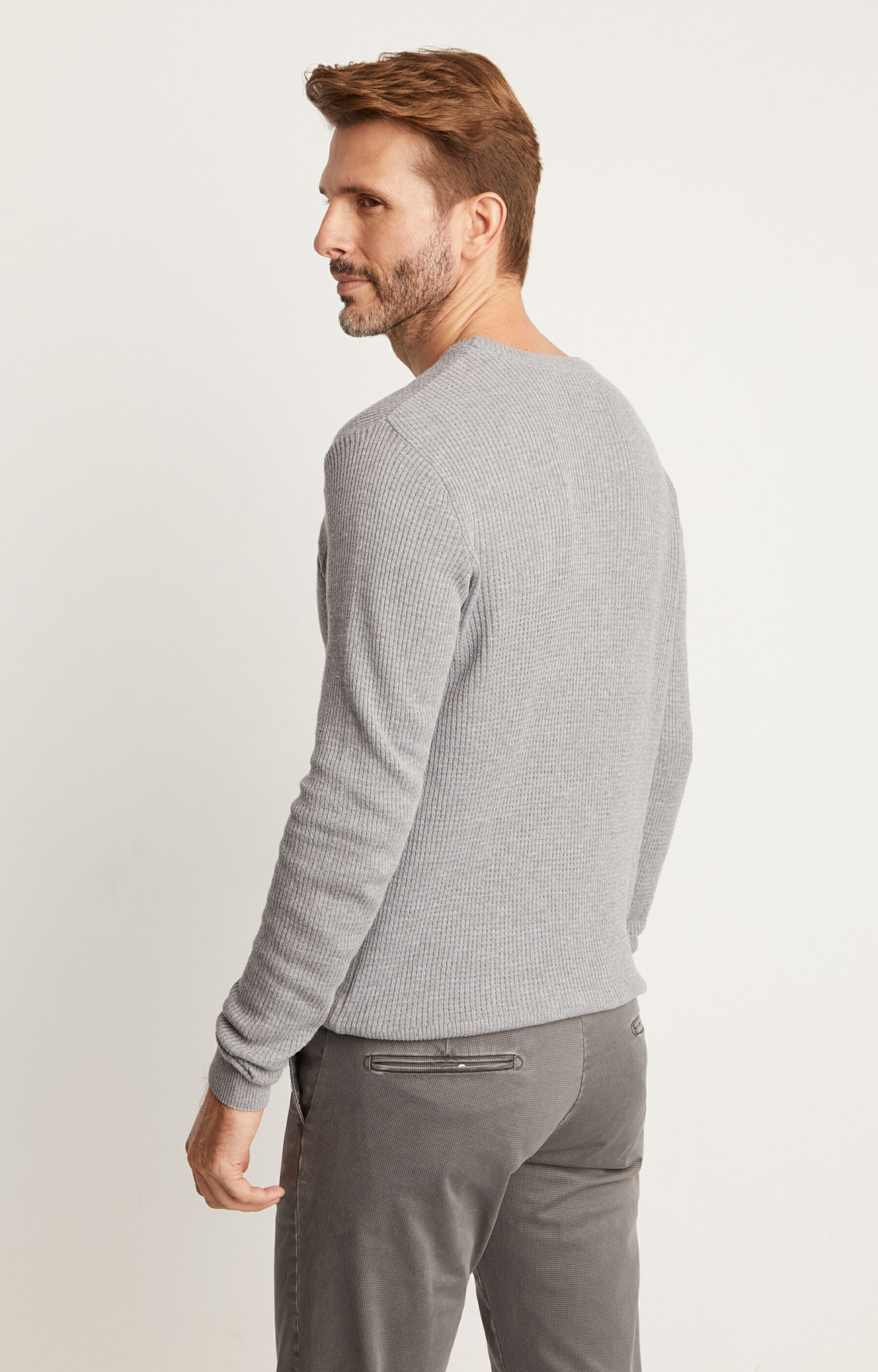 Bawełniany sweter round-neck - 3