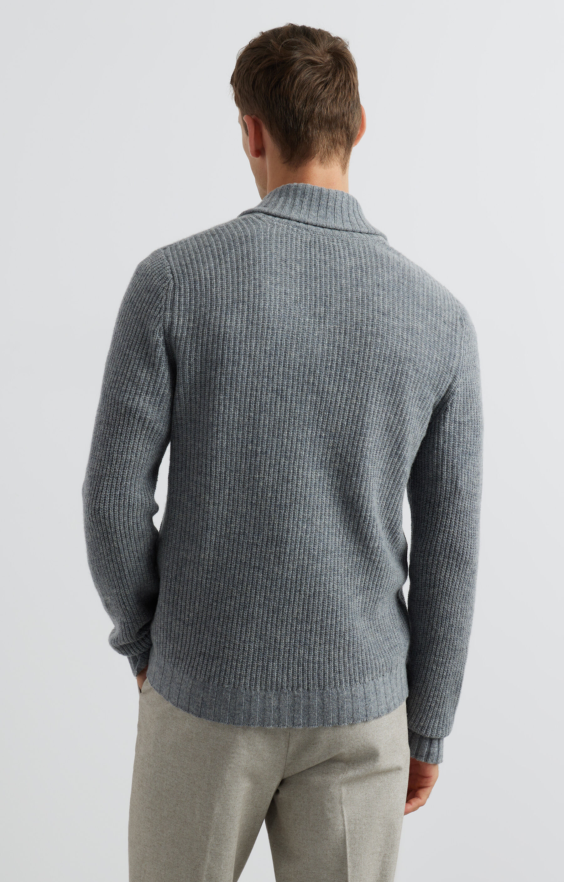 Sweter z kołnierzem szalowym - 3