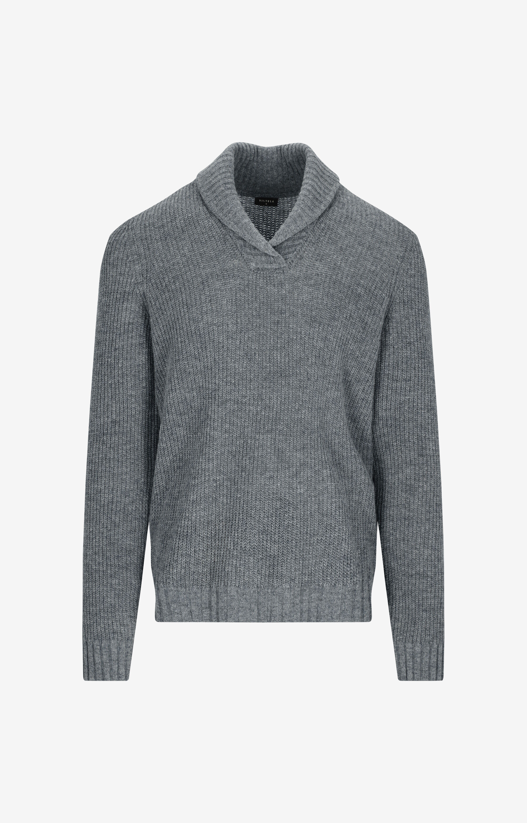 Sweter z kołnierzem szalowym - 2