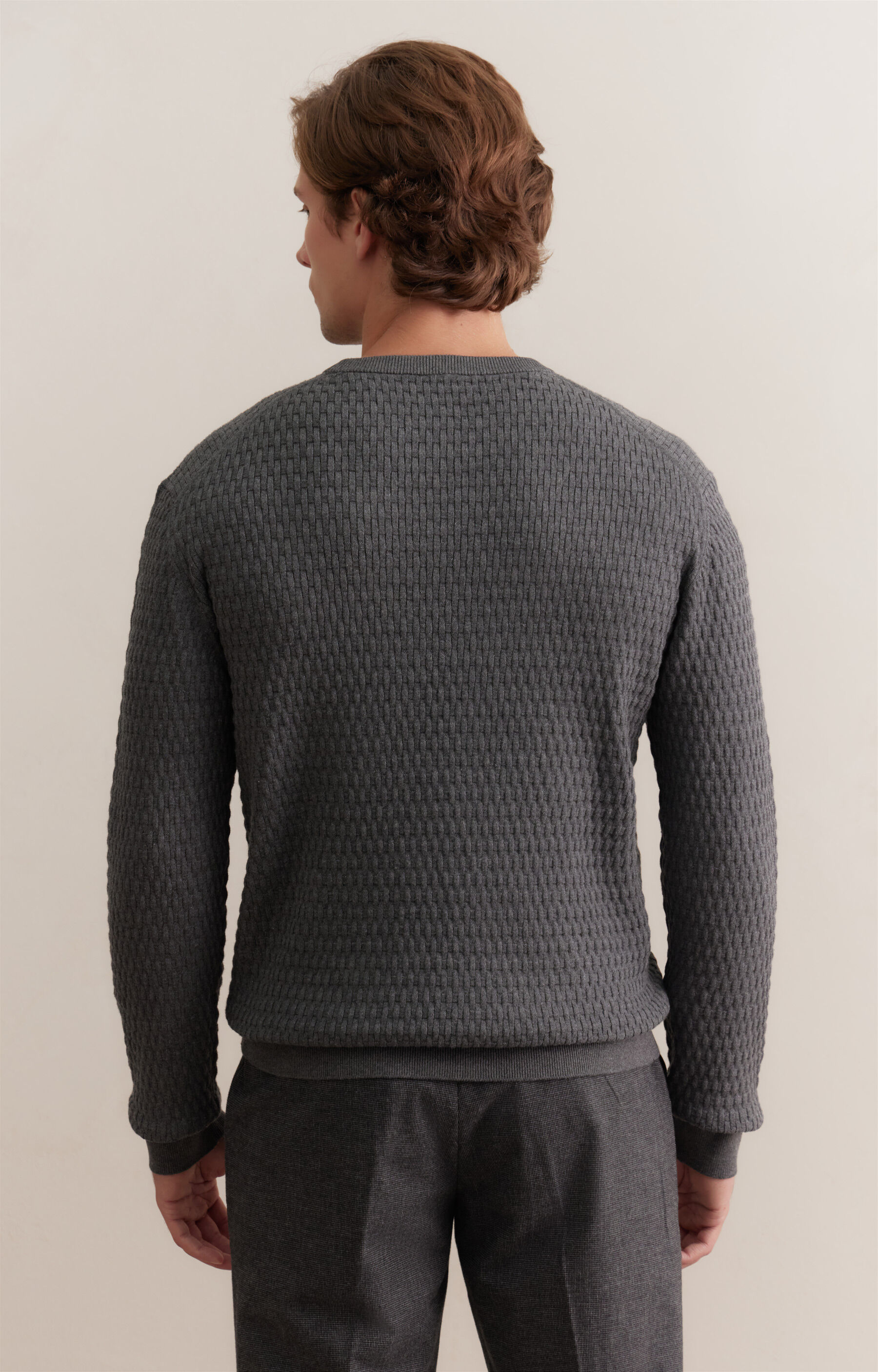 Bawełniany sweter w geometryczny wzór - 3