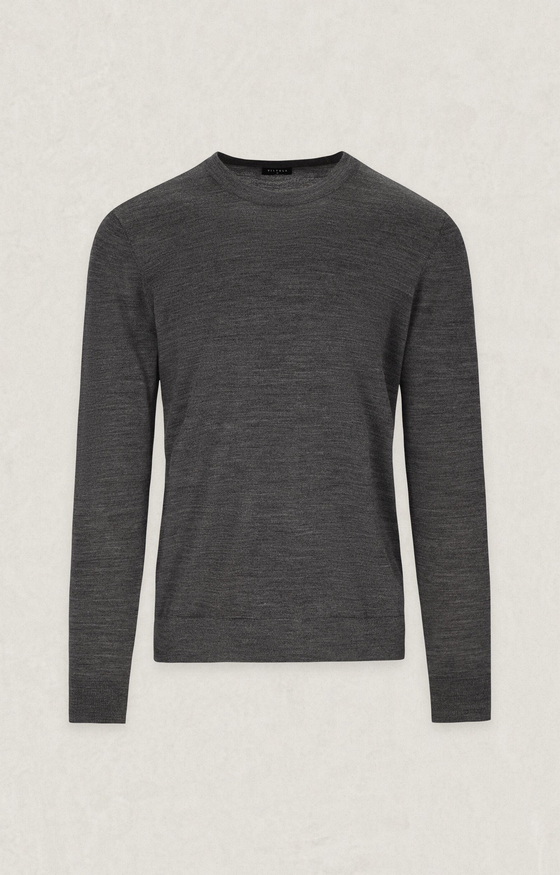 Gładki sweter round neck - 2