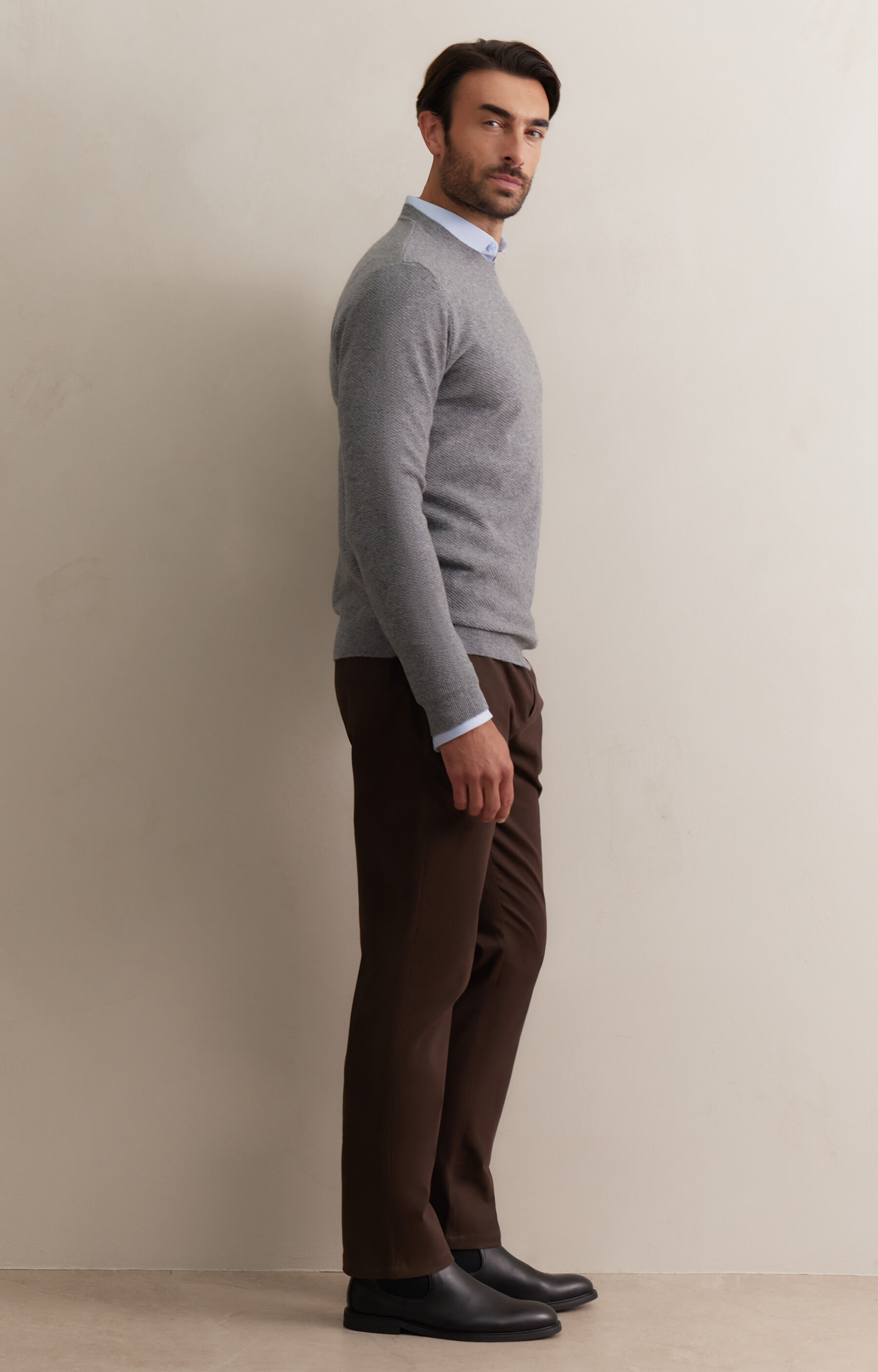Wełniany sweter w mikrowzór - 6