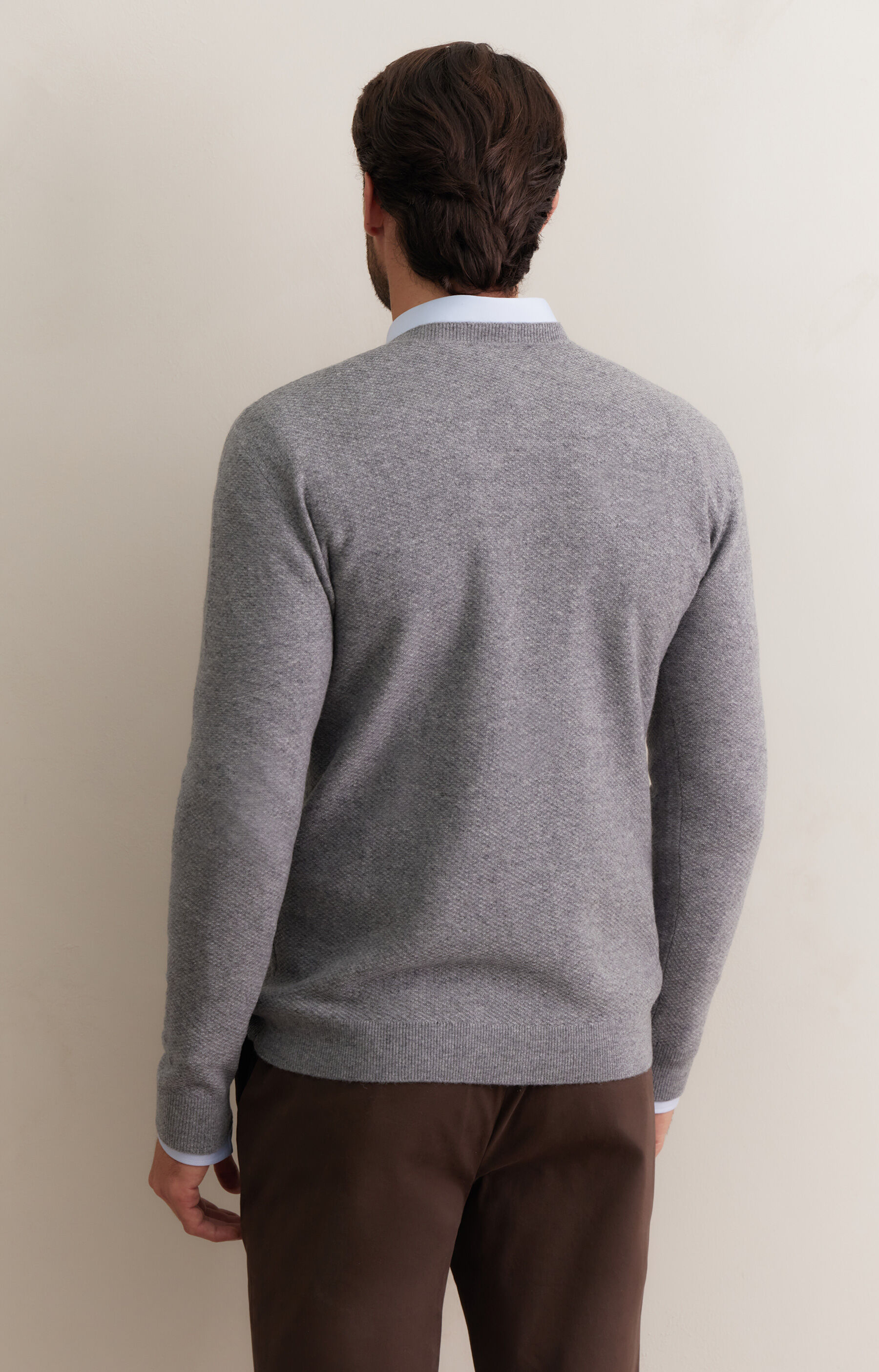 Wełniany sweter w mikrowzór - 3