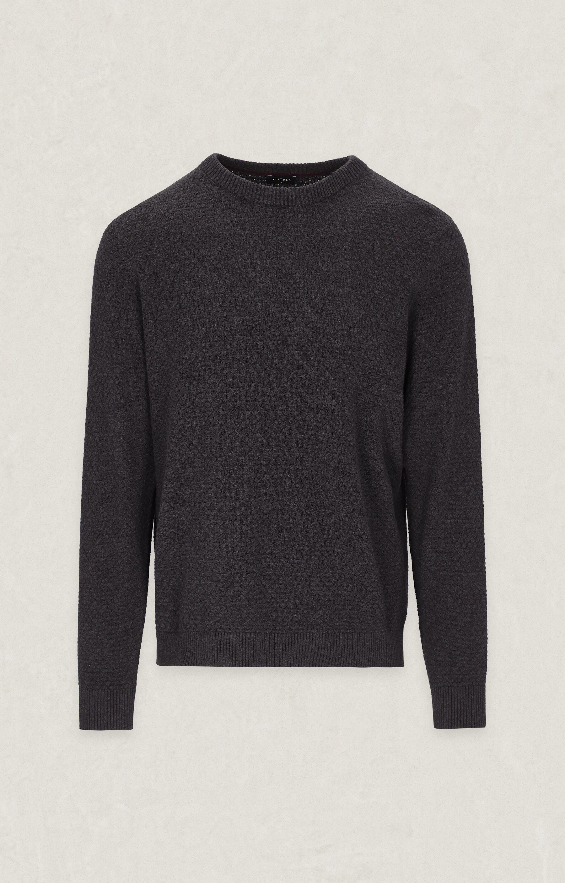 Geometryczny sweter round neck - 2