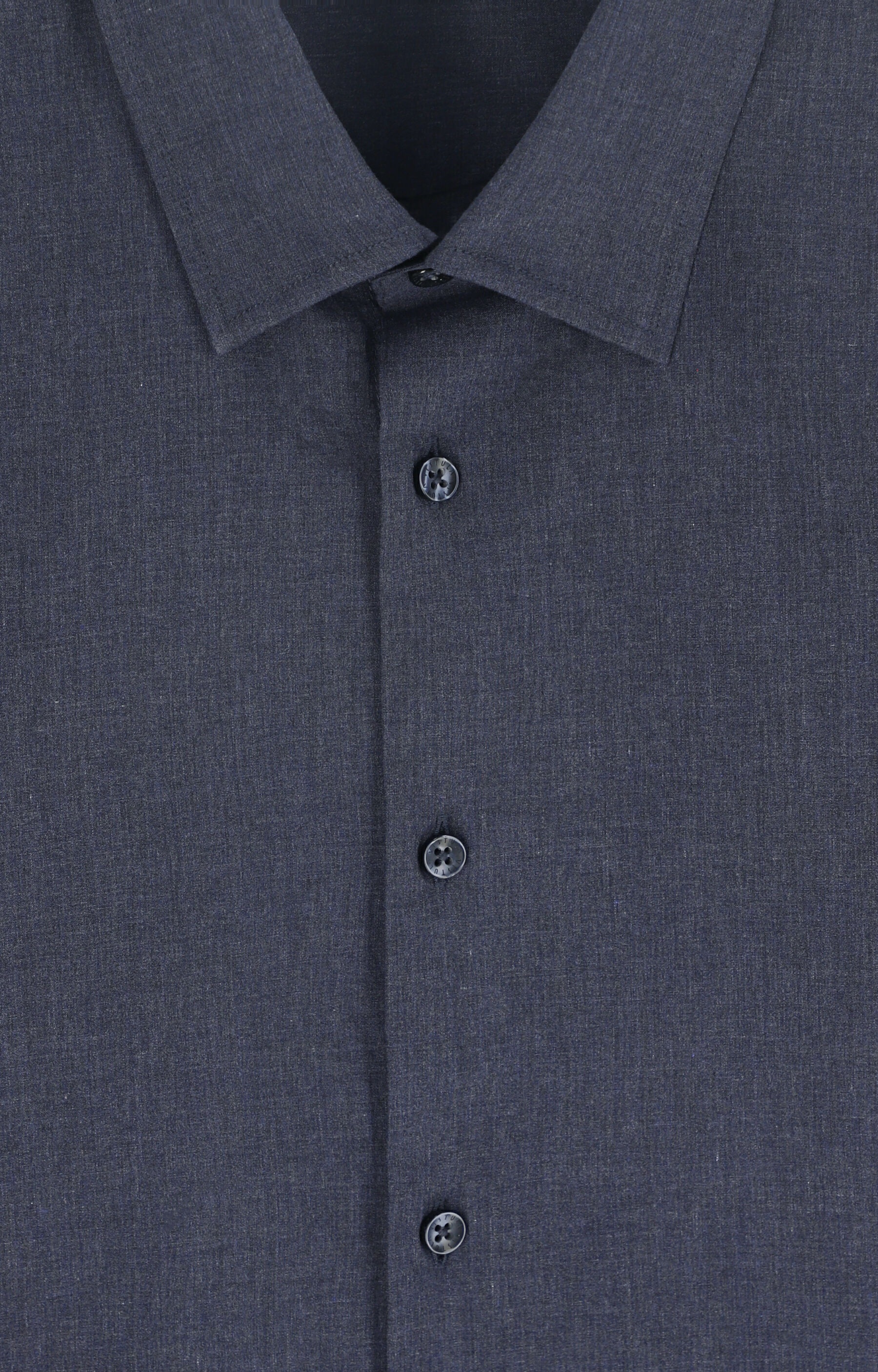 Koszula slim fit z melanżowej tkaniny - 6