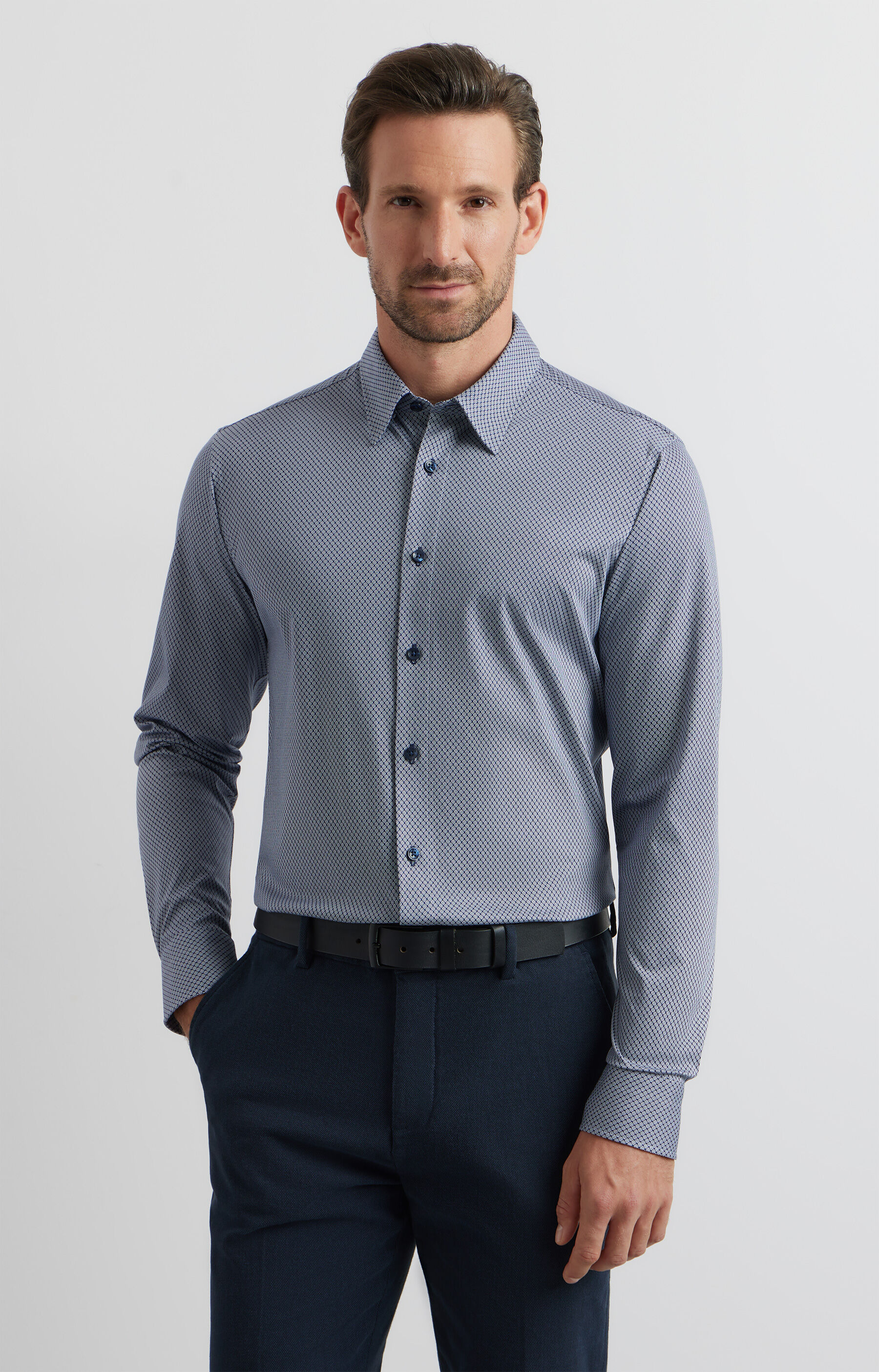 Dzianinowa koszula slim